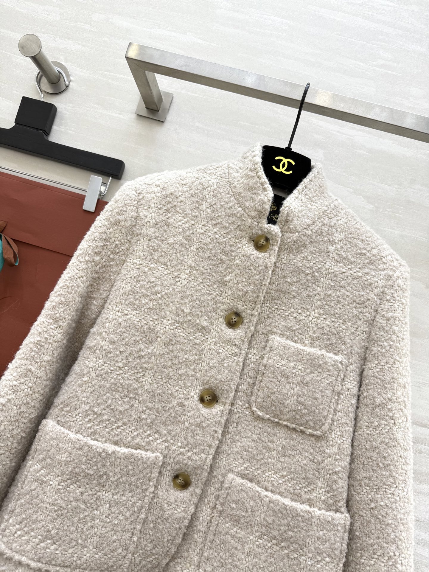 #Loropian♡²⁶新款 羊驼毛混纺粗花呢外套 高品质定制 现货首发size：S/M/L（s码肩宽：