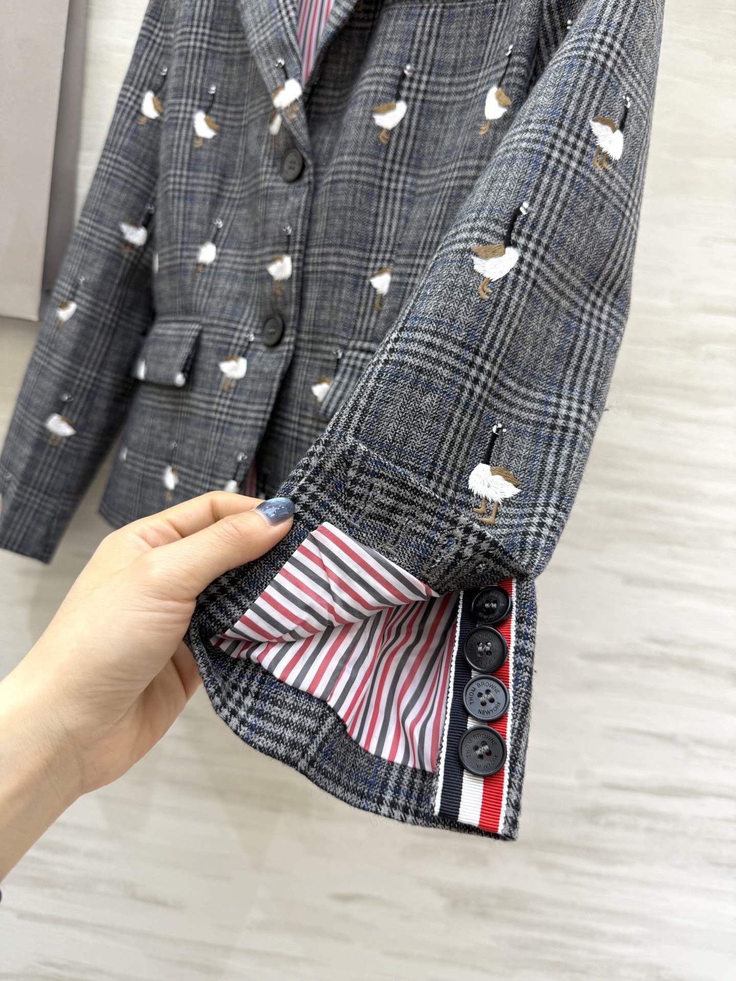 #THOMBROWN♡新款 重工刺绣🪡羊毛西装外套 高品质定制 现货首发size：S/M/L（s码胸围：