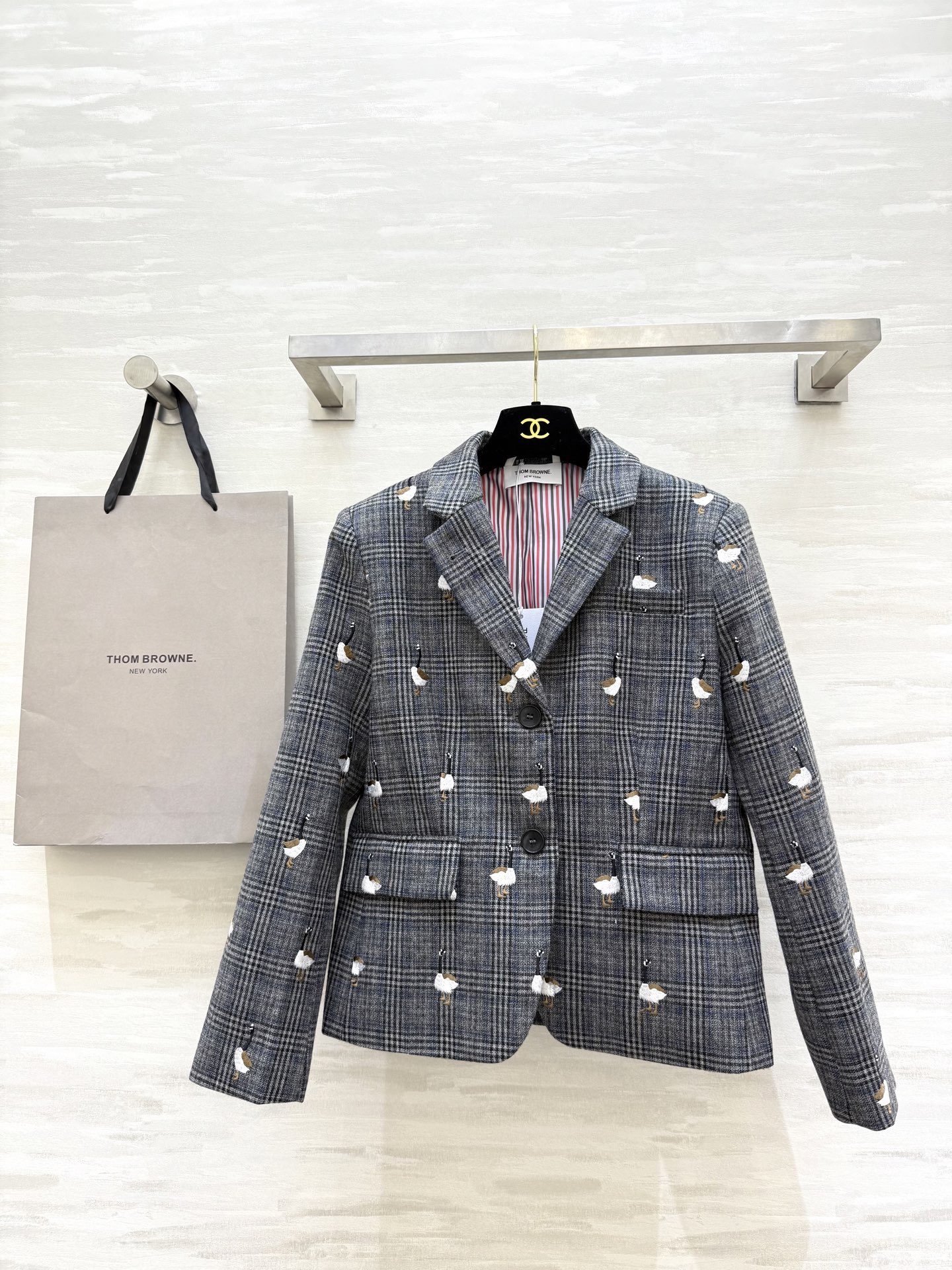 #THOMBROWN♡新款 重工刺绣🪡羊毛西装外套 高品质定制 现货首发size：S/M/L（s码胸围：