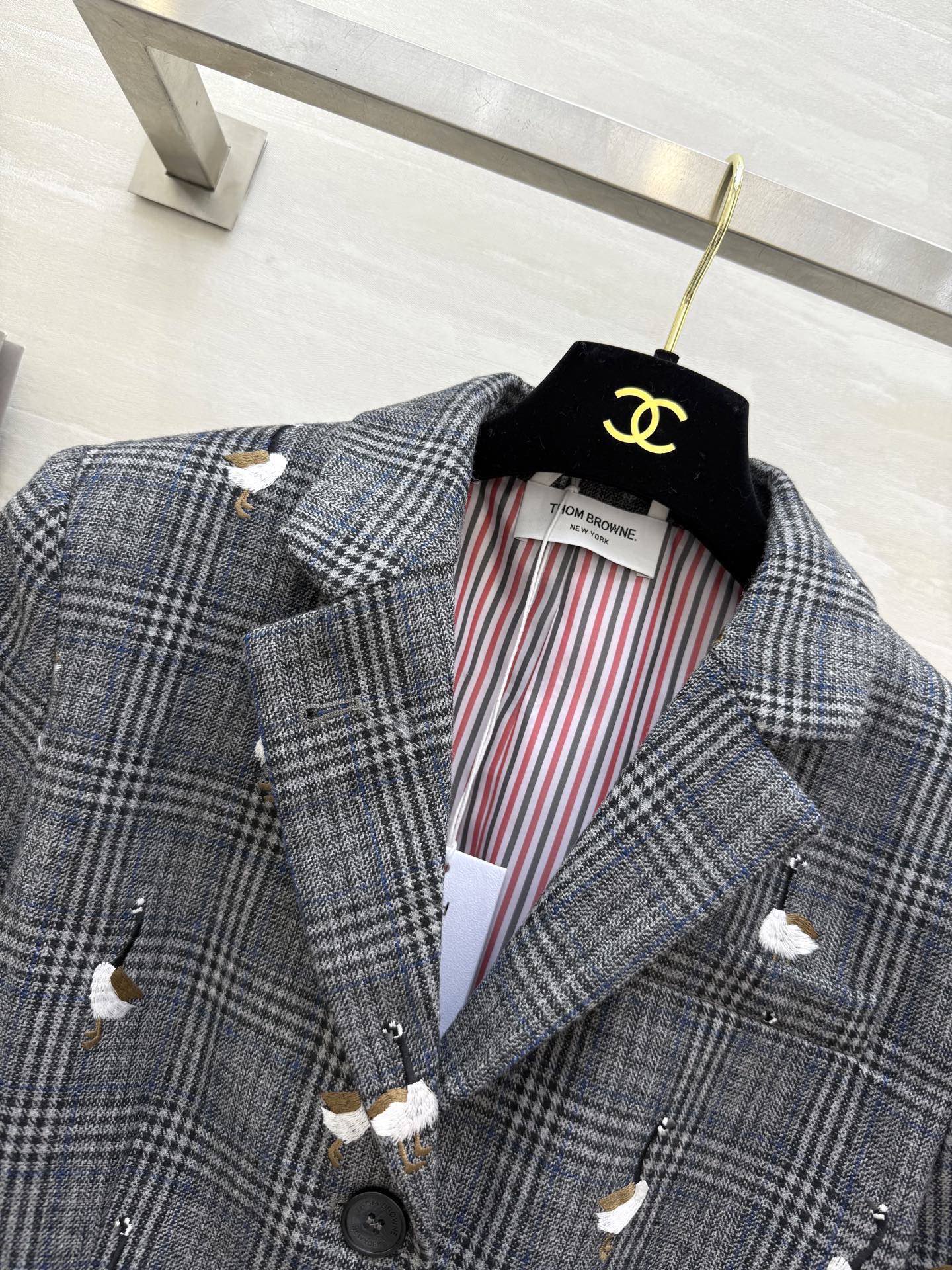 #THOMBROWN♡新款 重工刺绣🪡羊毛西装外套 高品质定制 现货首发size：S/M/L（s码胸围：