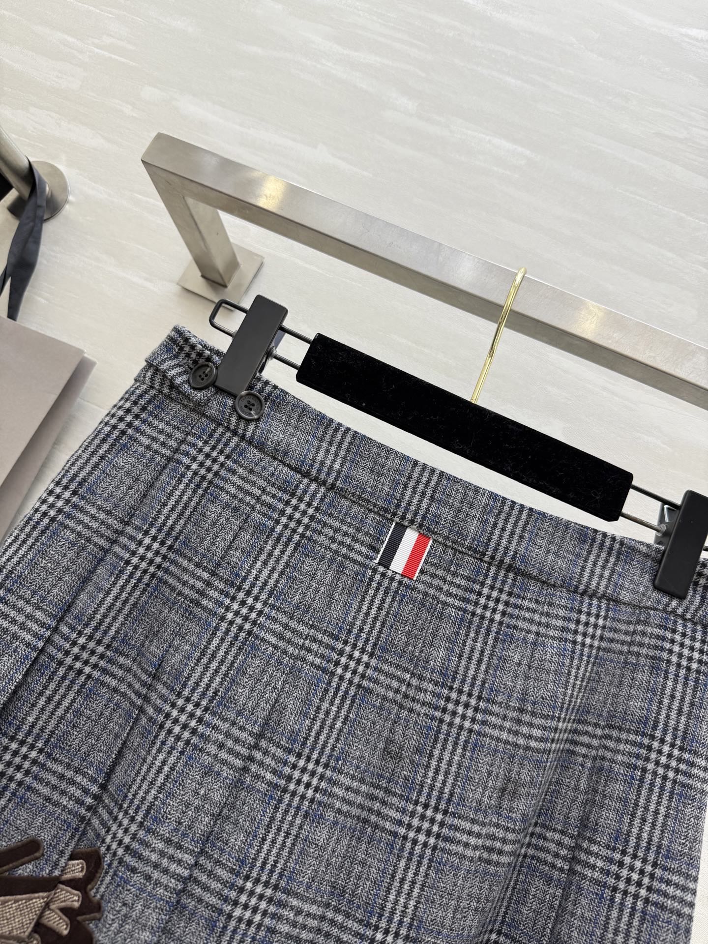 #THOMBROWN♡新款 重工刺绣🪡羊毛百褶半裙 高品质定制 现货首发size：S/M/L（s码腰围：