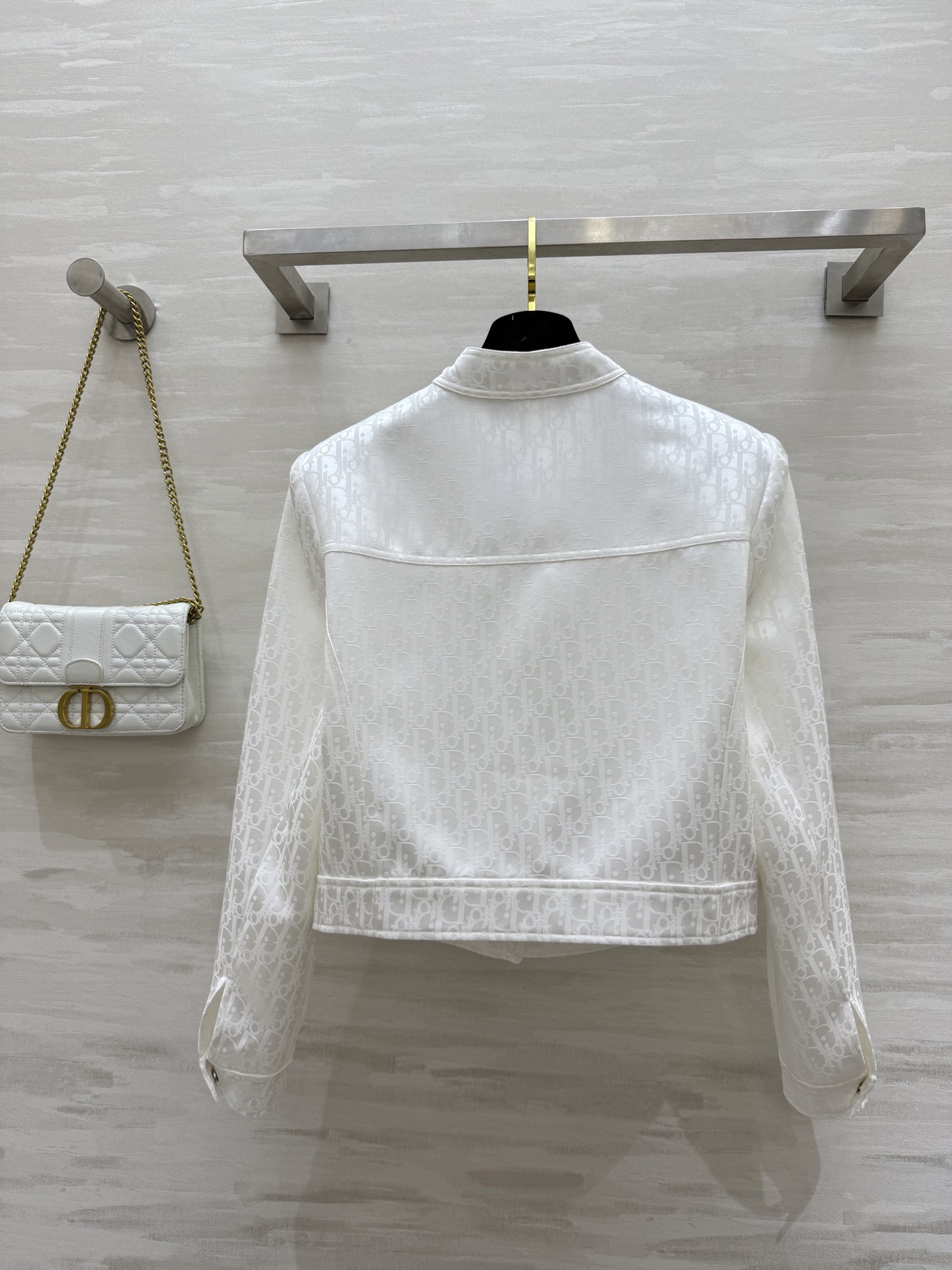 #DIO♡提花醋酸夹克外套 时髦高级 定制进口提花醋酸面料 立体剪裁版型 高品质 现货首发size：36