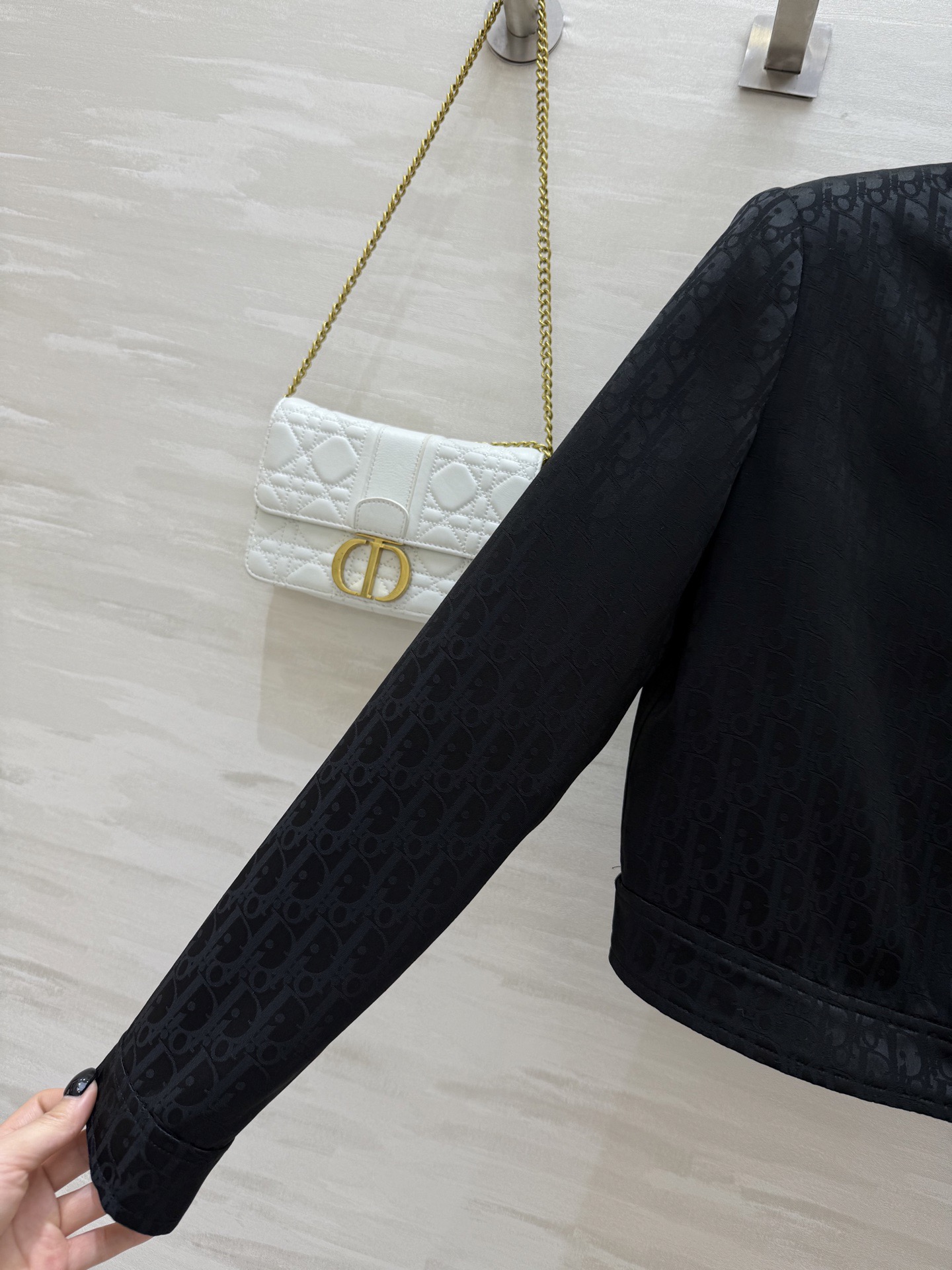 #DIO♡提花醋酸夹克外套 时髦高级 定制进口提花醋酸面料 立体剪裁版型 高品质 现货首发size：36