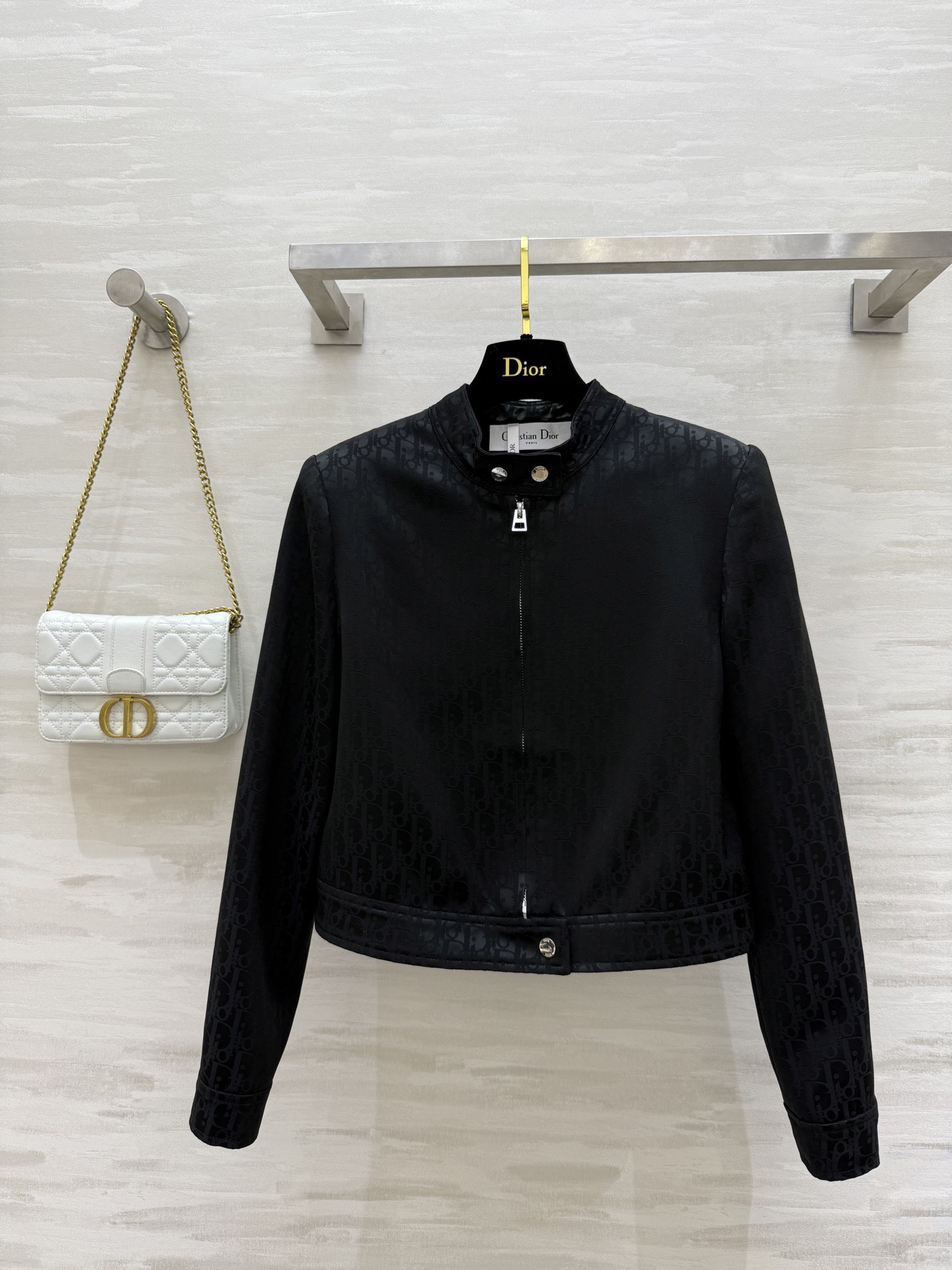 #DIO♡提花醋酸夹克外套 时髦高级 定制进口提花醋酸面料 立体剪裁版型 高品质 现货首发size：36