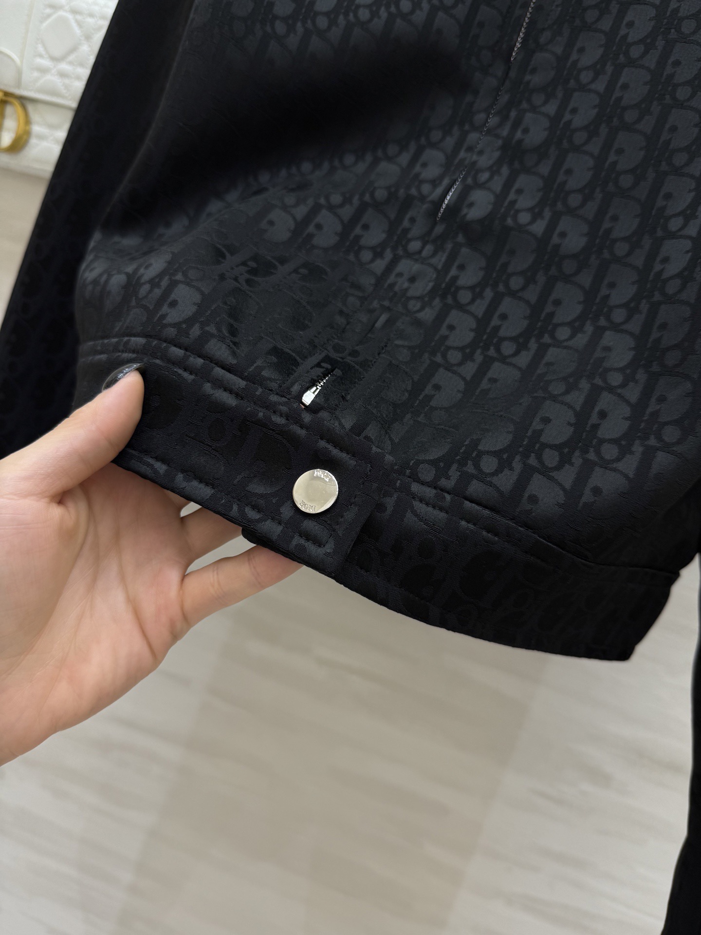 #DIO♡提花醋酸夹克外套 时髦高级 定制进口提花醋酸面料 立体剪裁版型 高品质 现货首发size：36