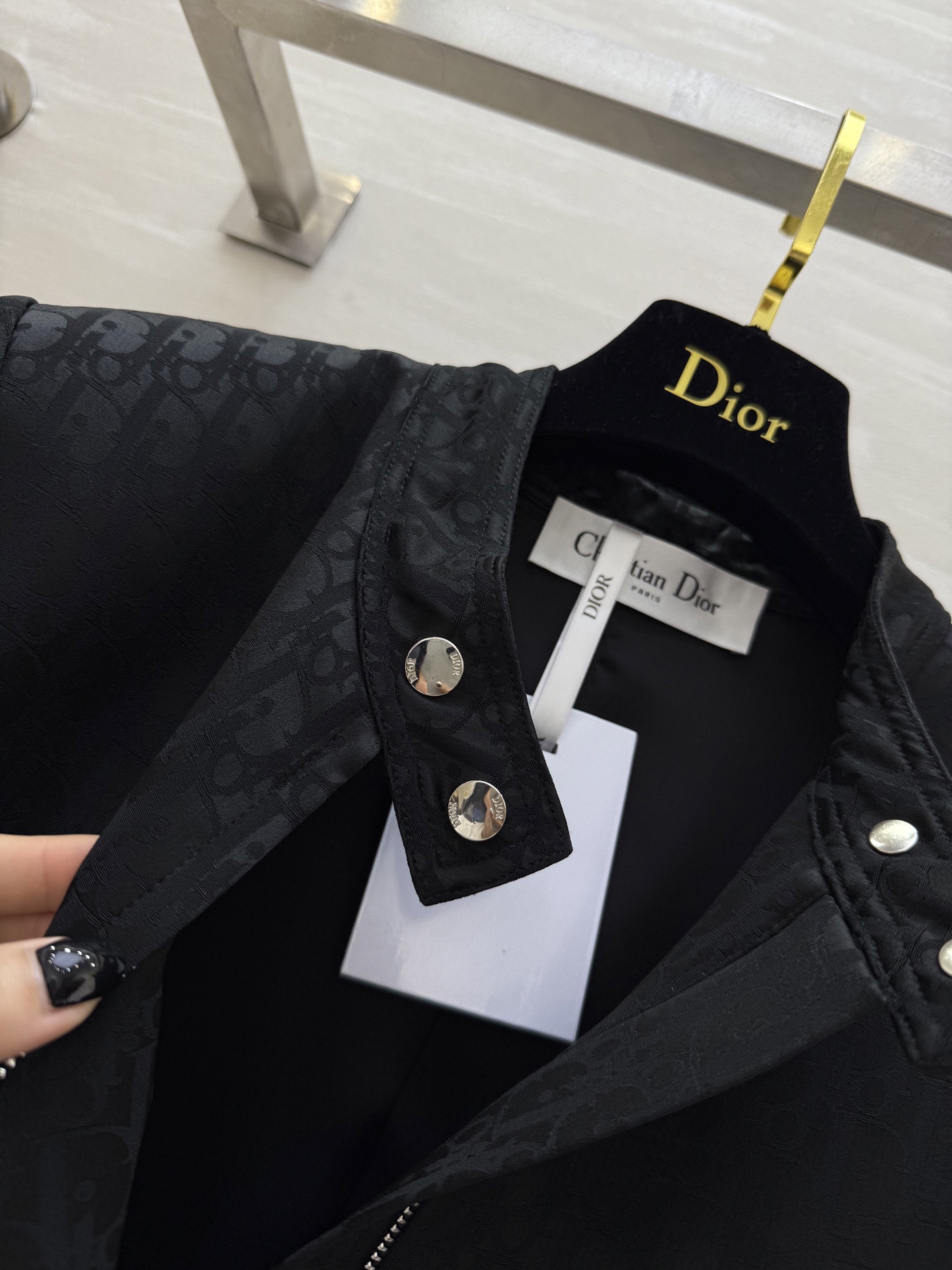 #DIO♡提花醋酸夹克外套 时髦高级 定制进口提花醋酸面料 立体剪裁版型 高品质 现货首发size：36