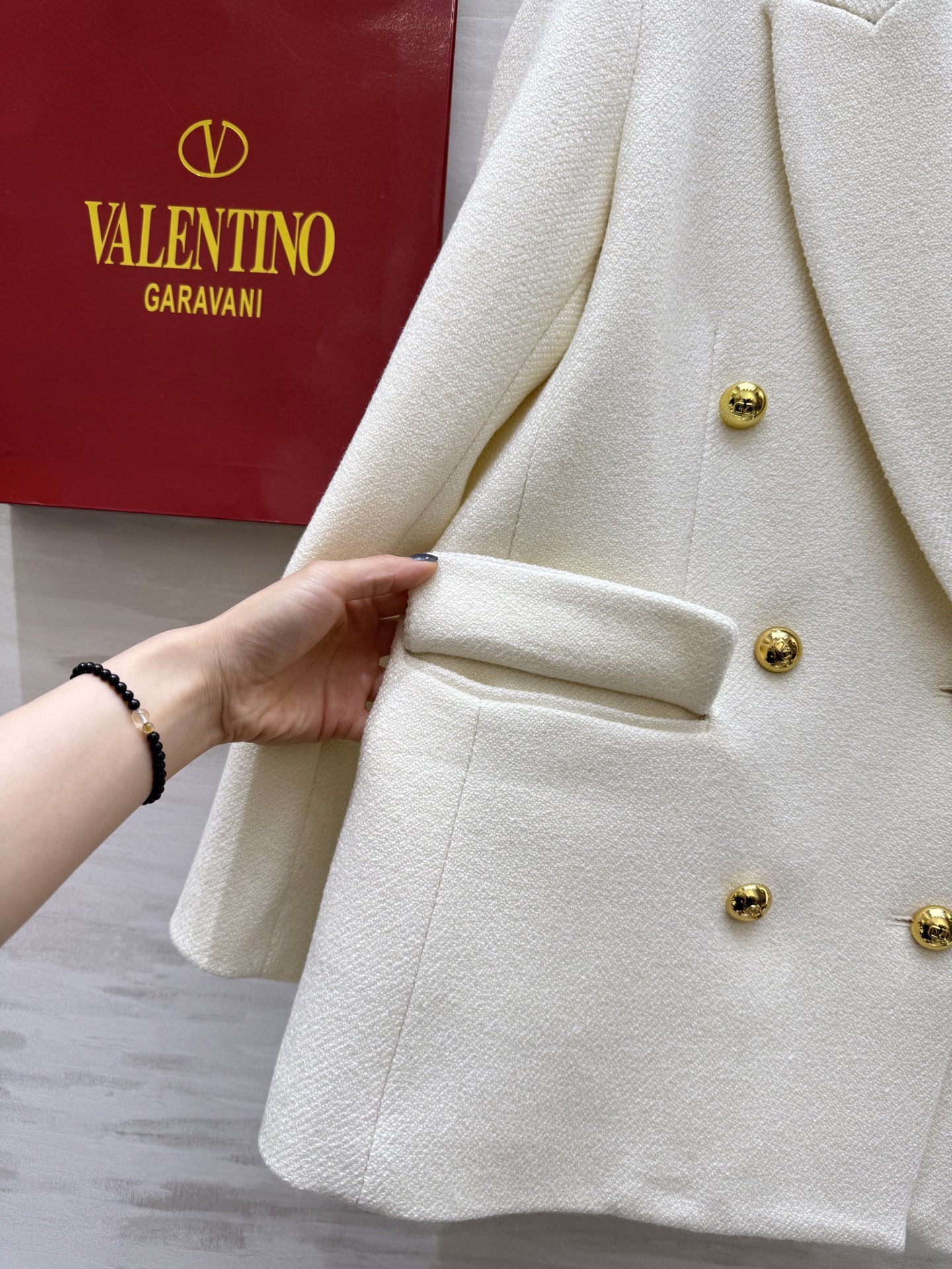 #Valentin♡新款 绵羊毛西装外套 高品质定制 现货首发size：S/M/L/XL（M码肩宽：40