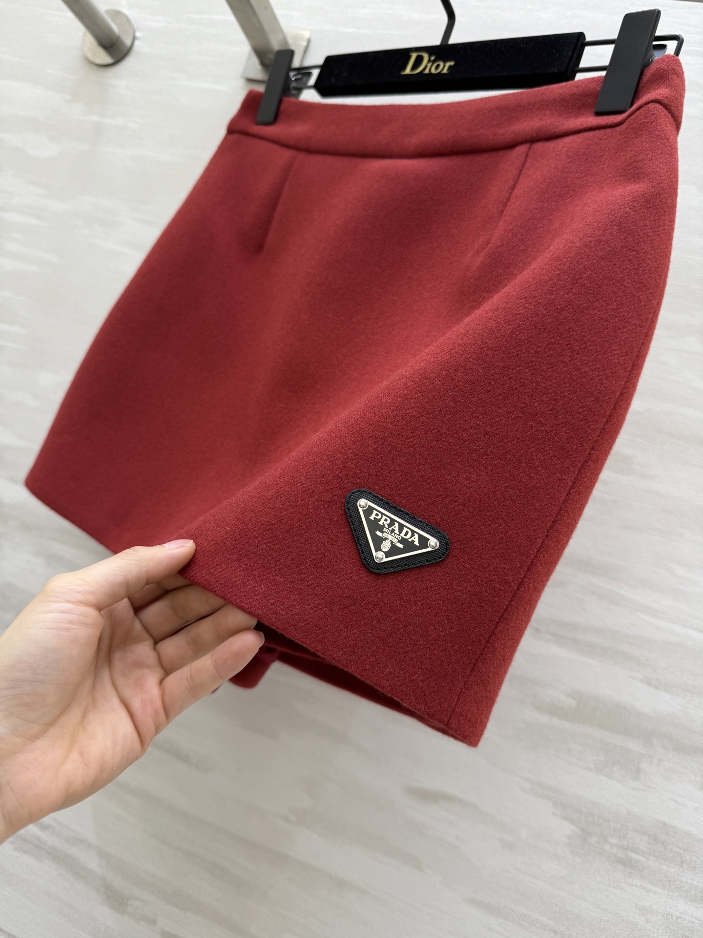 #Prad♡新款羊毛裤裙 俏皮时髦 内里防走光安全裤设计 立体剪裁版型 高品质定制 现货首发size：S