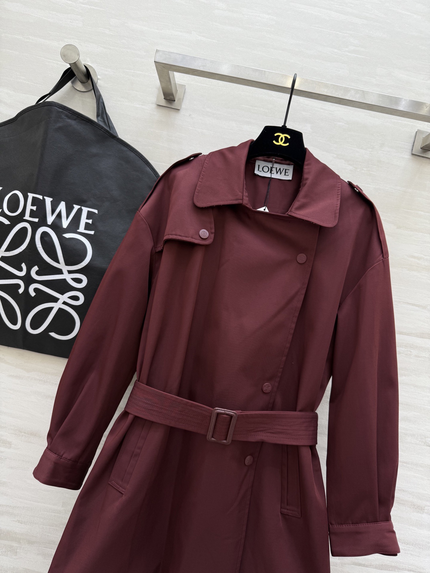 #Loew♡新款 极简风风衣外套 高品质定制 现货首发size：S/M/L（s码肩宽：55，胸围：110