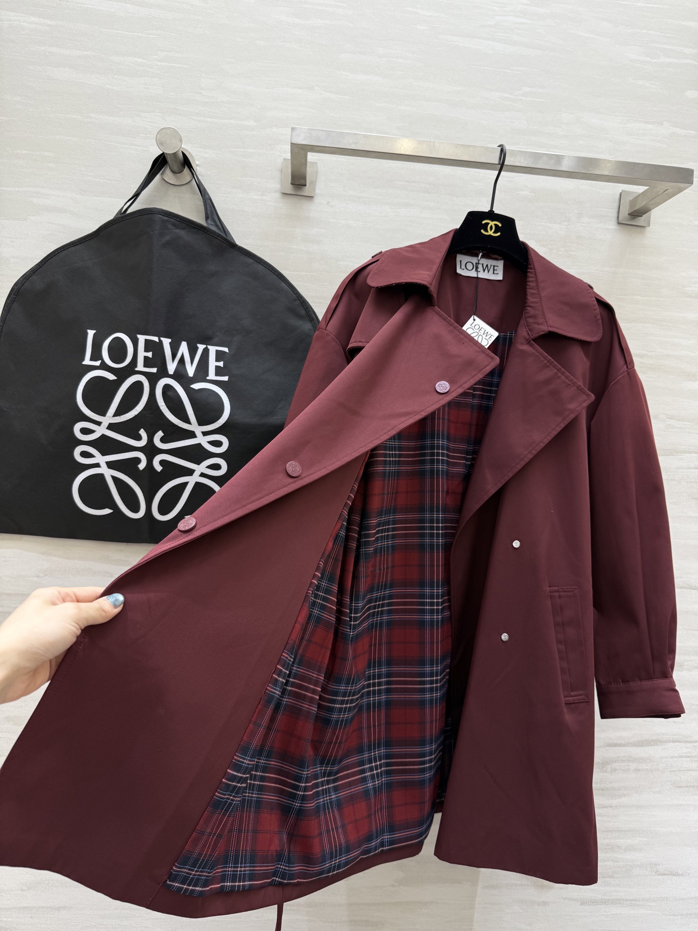 #Loew♡新款 极简风风衣外套 高品质定制 现货首发size：S/M/L（s码肩宽：55，胸围：110