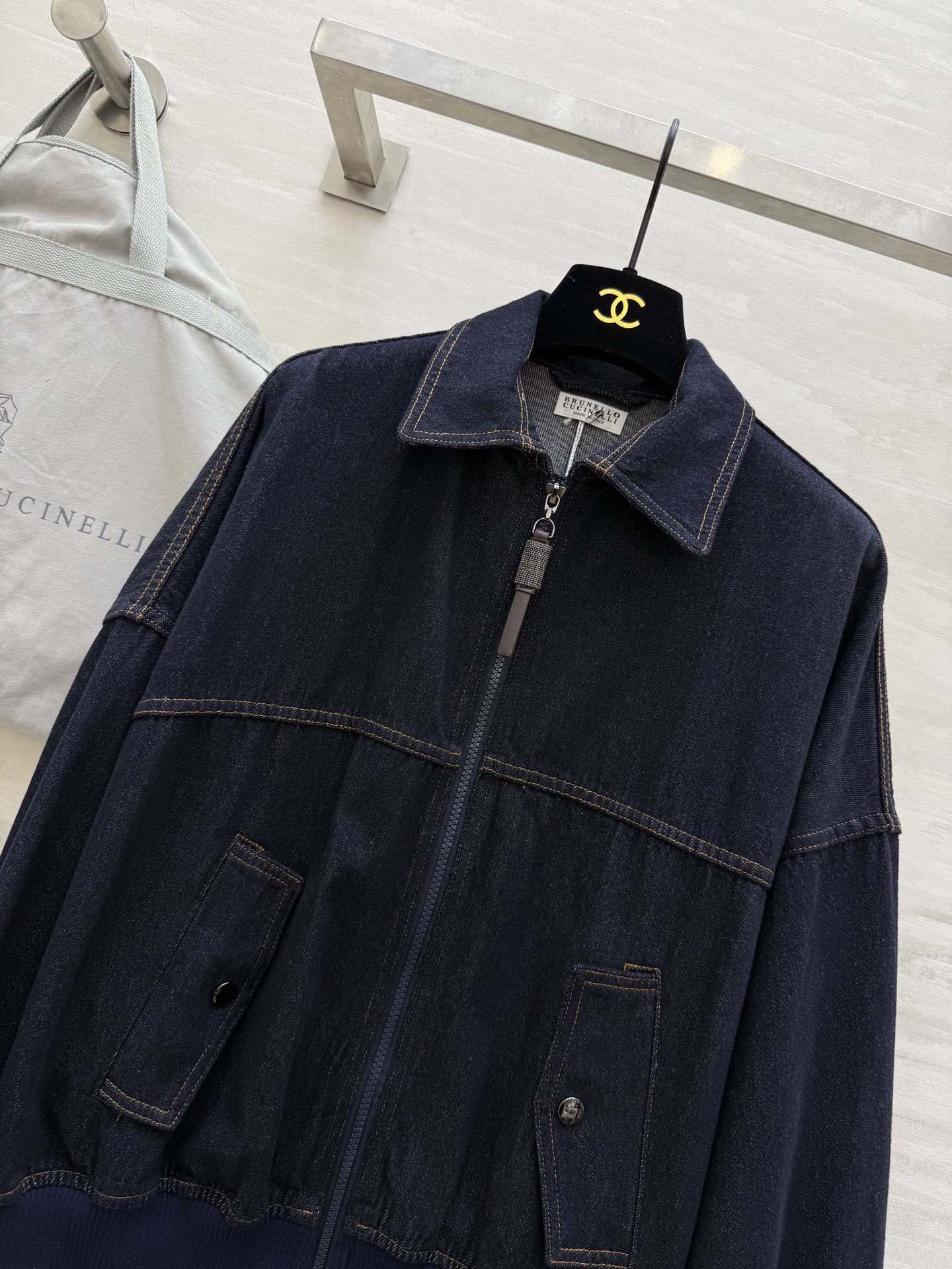 #Brunello Cucinell♡新款 牛仔夹克外套 高品质 现货来size：S/M/L（s码胸围：