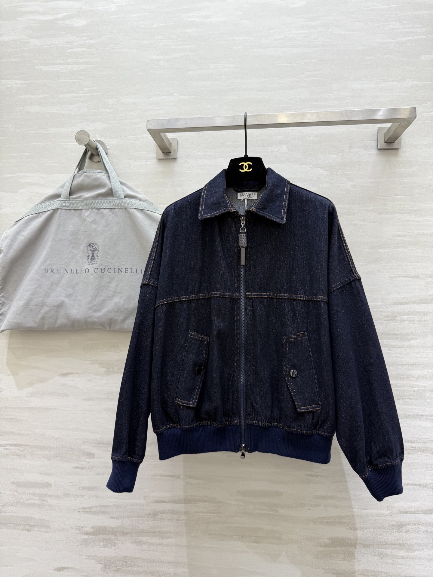 #Brunello Cucinell♡新款 牛仔夹克外套 高品质 现货来size：S/M/L（s码胸围：