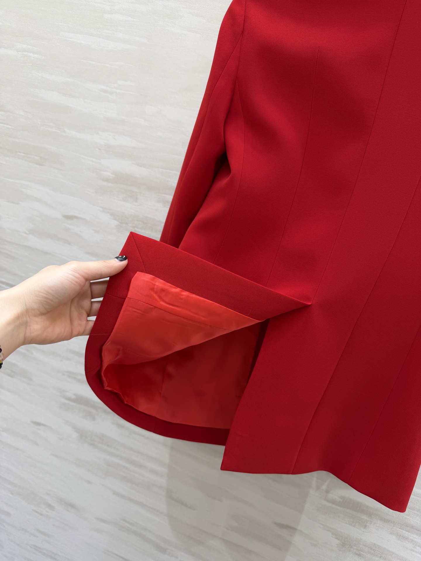 #Valentin♡新款 纯手工立体花朵 羊毛西装外套 重工手工立体玫瑰花袖 设计又甜又酷 重工艺定制黑