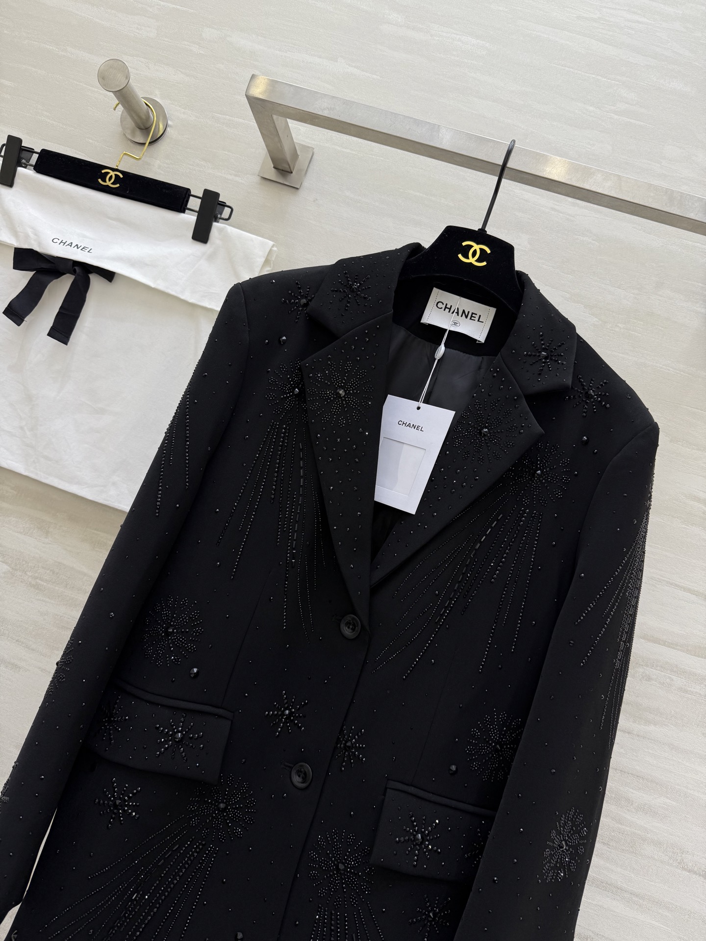 #Chane♡²⁶新款 满天星西装外套 高品质定制 现货首发size：S/M/L/XL（M码肩宽：42，