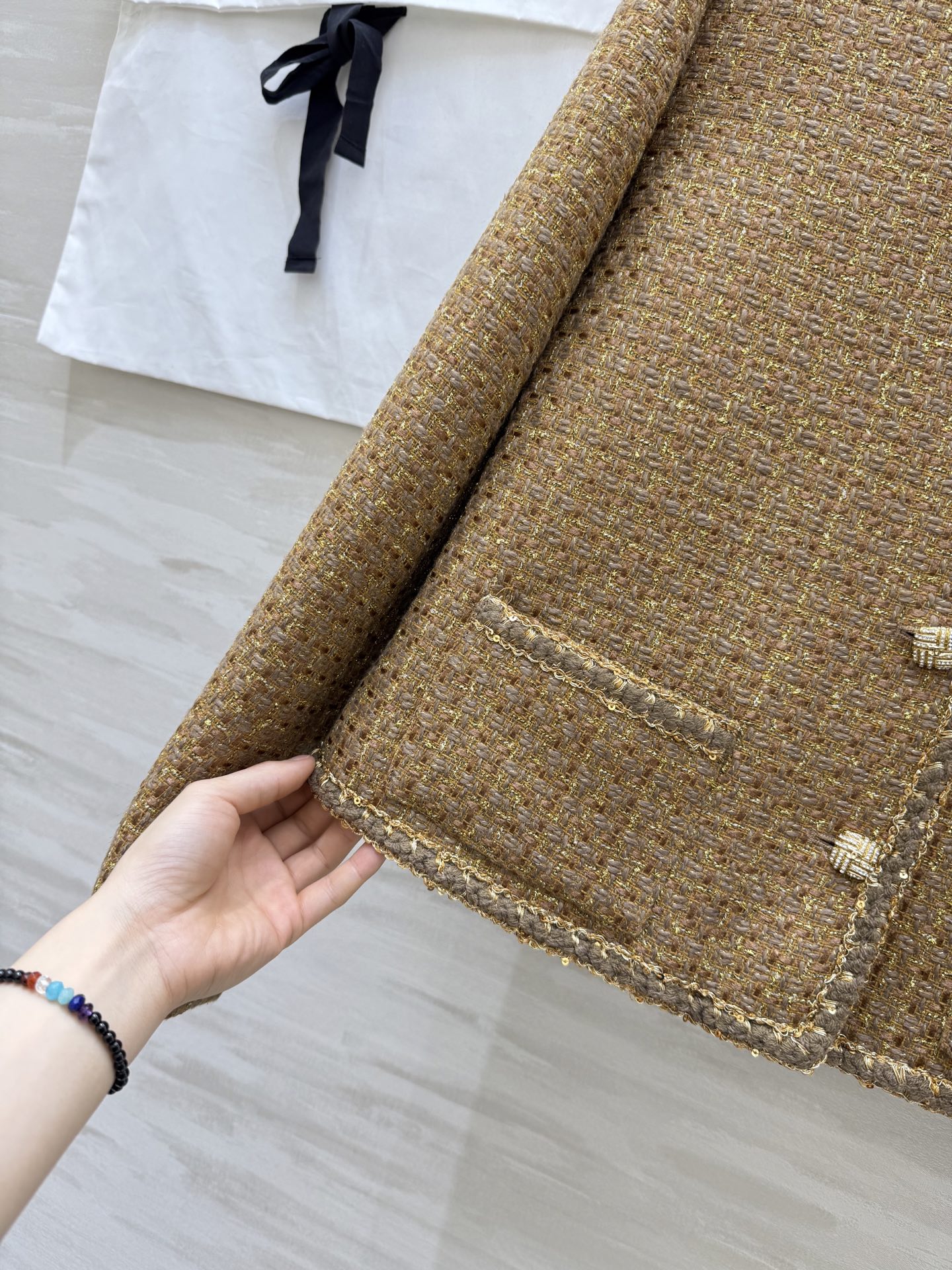 #Chane♡²⁶新款 法式名媛 编织花呢外套 高品质定制 现货首发size：S/M/L（s码肩宽：38