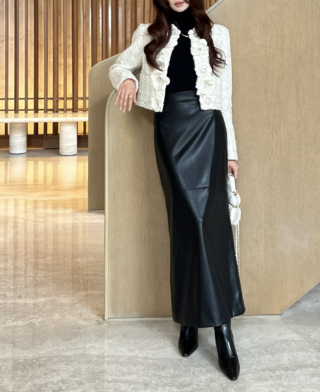 #Brunello Cucinell♡²⁶新款 环保蛋白皮半裙 咖色温柔复古 黑色酷飒百搭 版型巨正 直