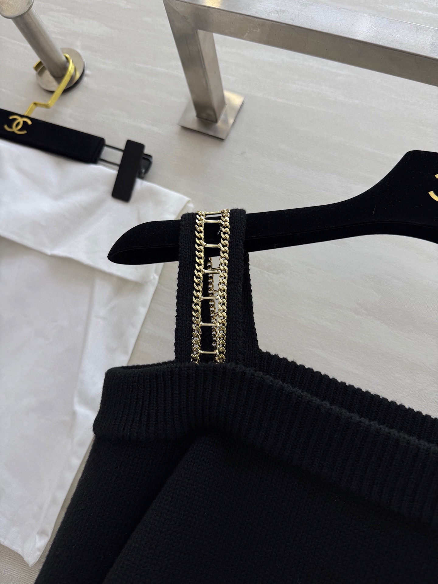 #Chane♡新款 中古系列 羊绒链条吊带毛衫 高品质定制 现货首发size：36/38/40（38码胸