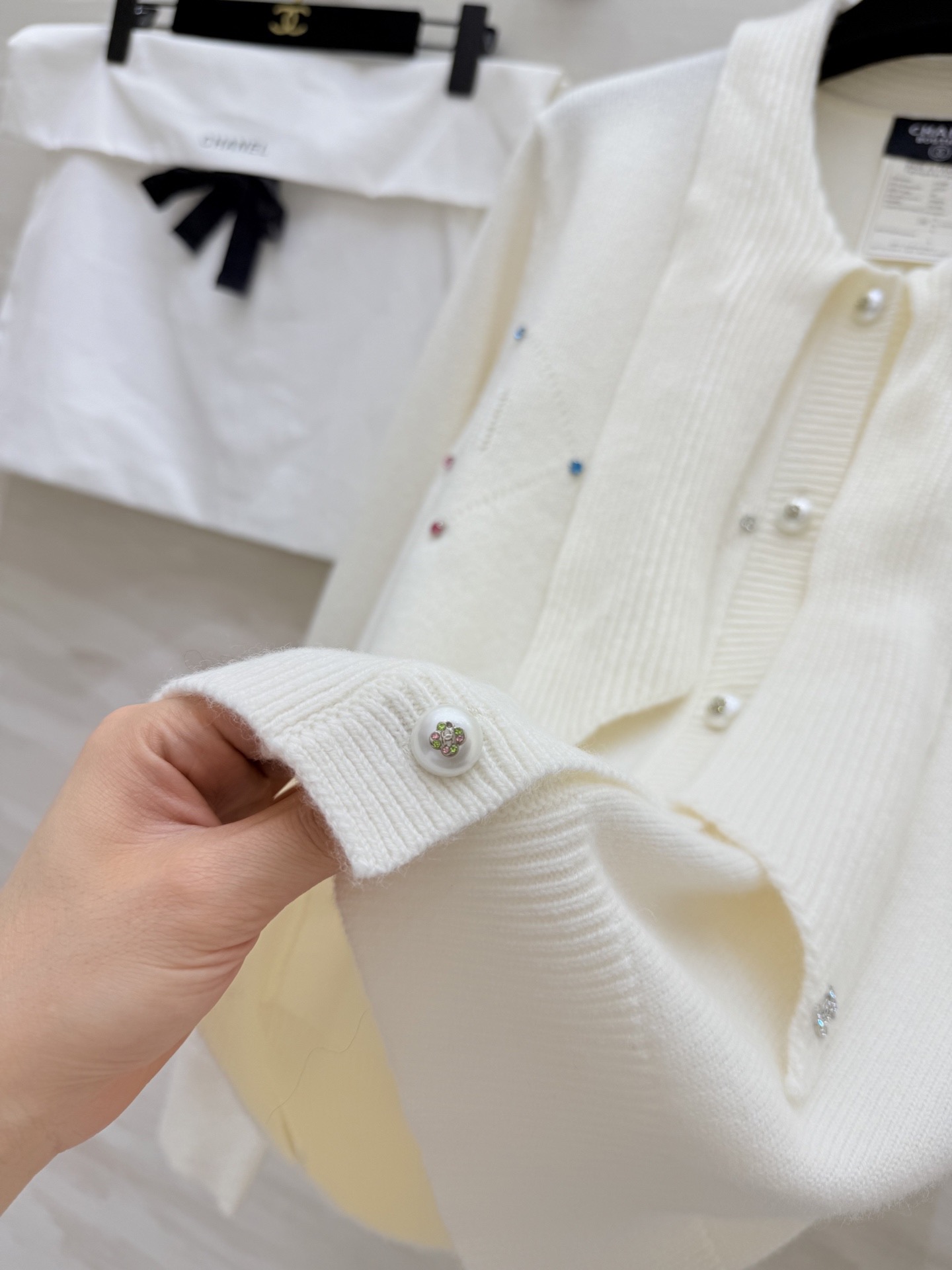 #Chane♡新款 温柔千金风 羊绒上衣 高品质定制 现货首发size：36/38/40（38码肩宽：4