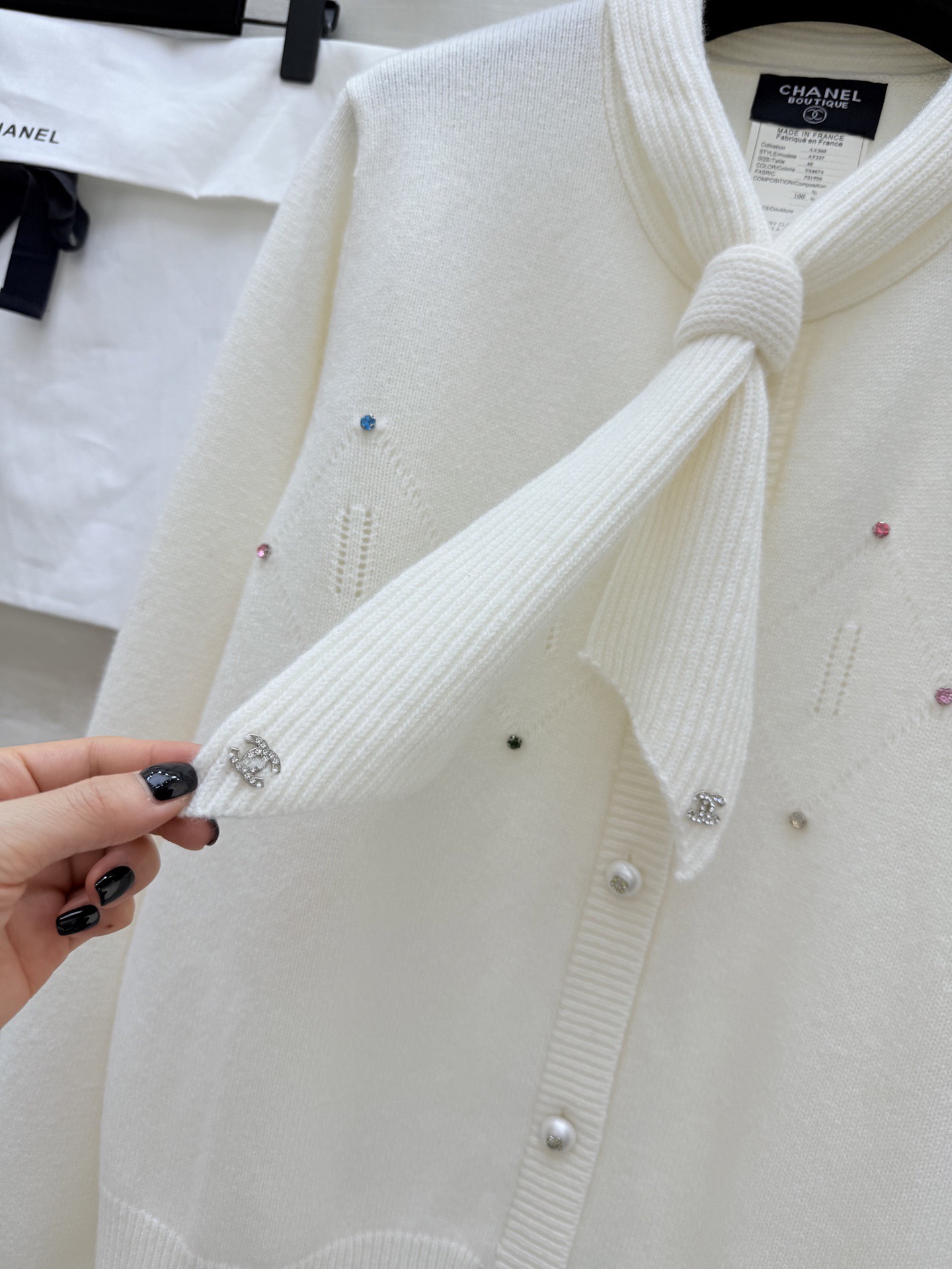 #Chane♡新款 温柔千金风 羊绒上衣 高品质定制 现货首发size：36/38/40（38码肩宽：4