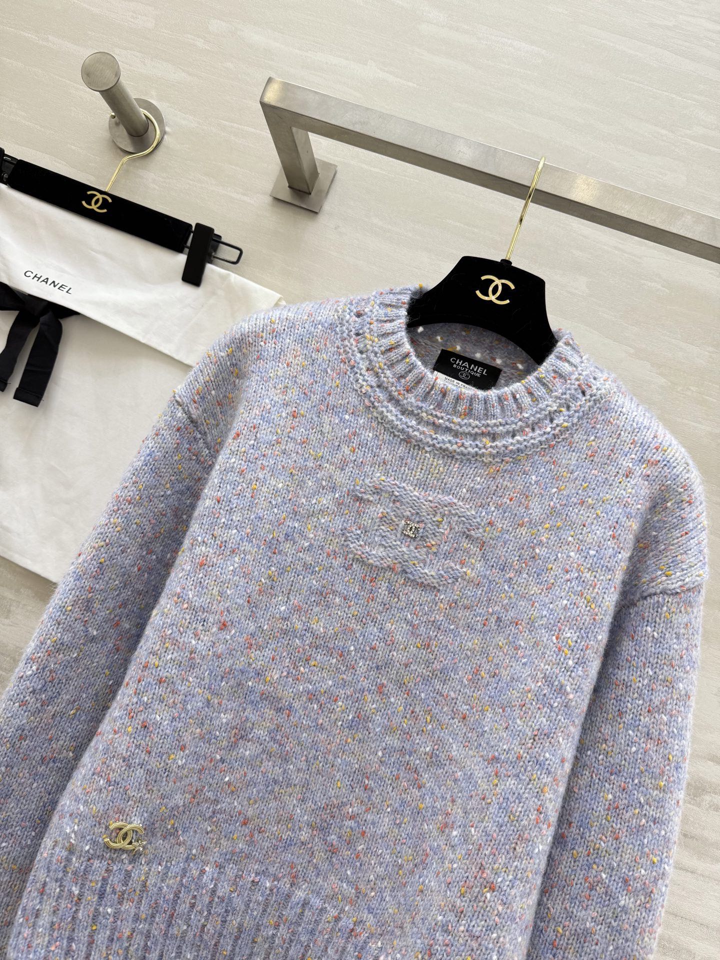 #Chane♡新款 羊绒套头毛衣 高品质定制 现货首发size：36/38/40（38码肩宽：50，胸围