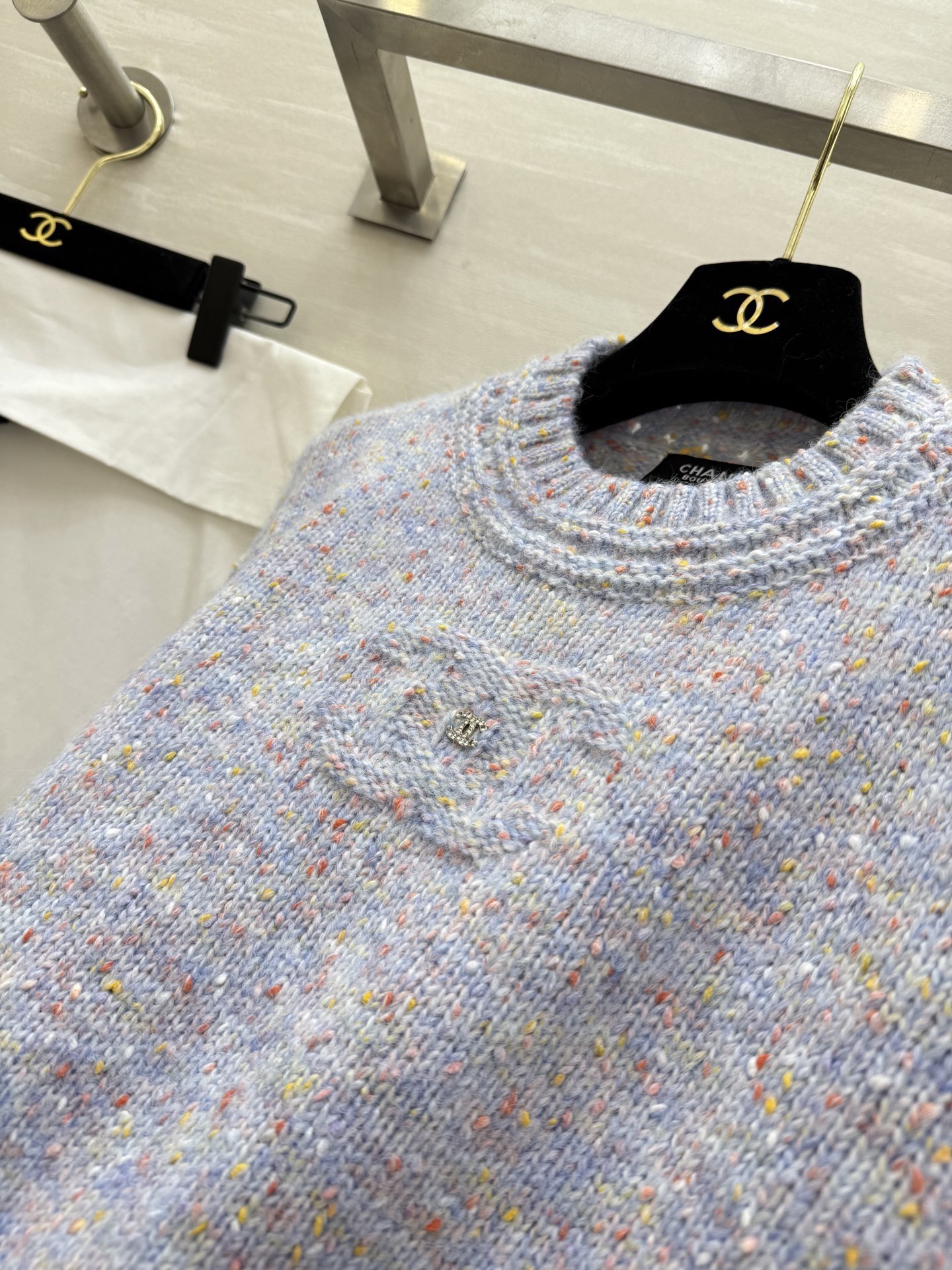 #Chane♡新款 羊绒套头毛衣 高品质定制 现货首发size：36/38/40（38码肩宽：50，胸围