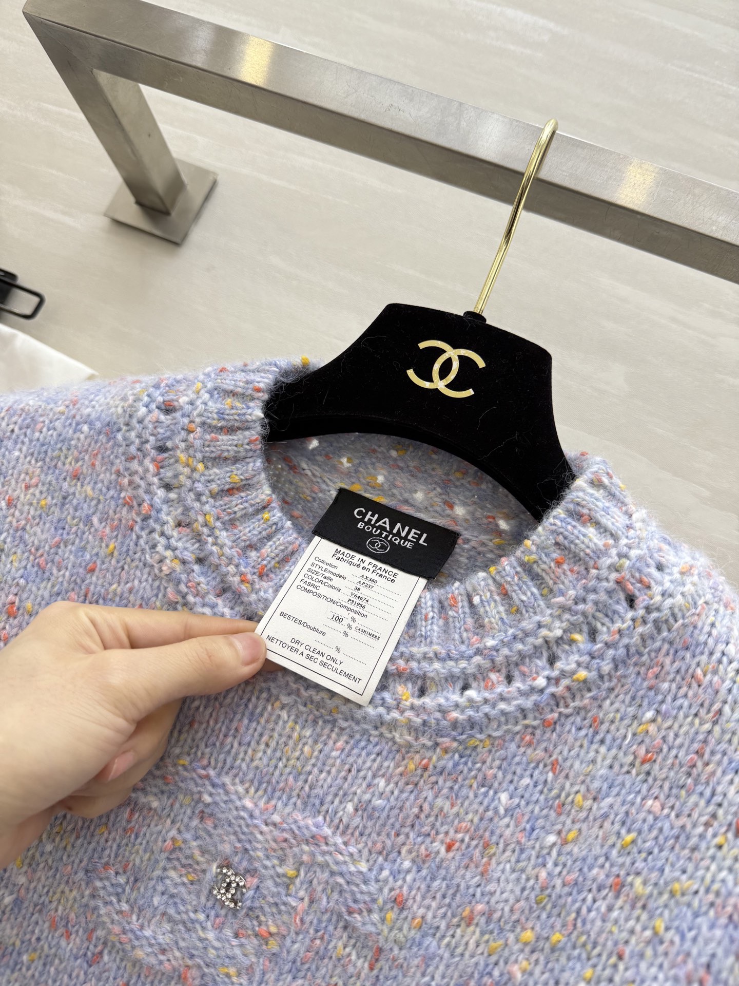 #Chane♡新款 羊绒套头毛衣 高品质定制 现货首发size：36/38/40（38码肩宽：50，胸围