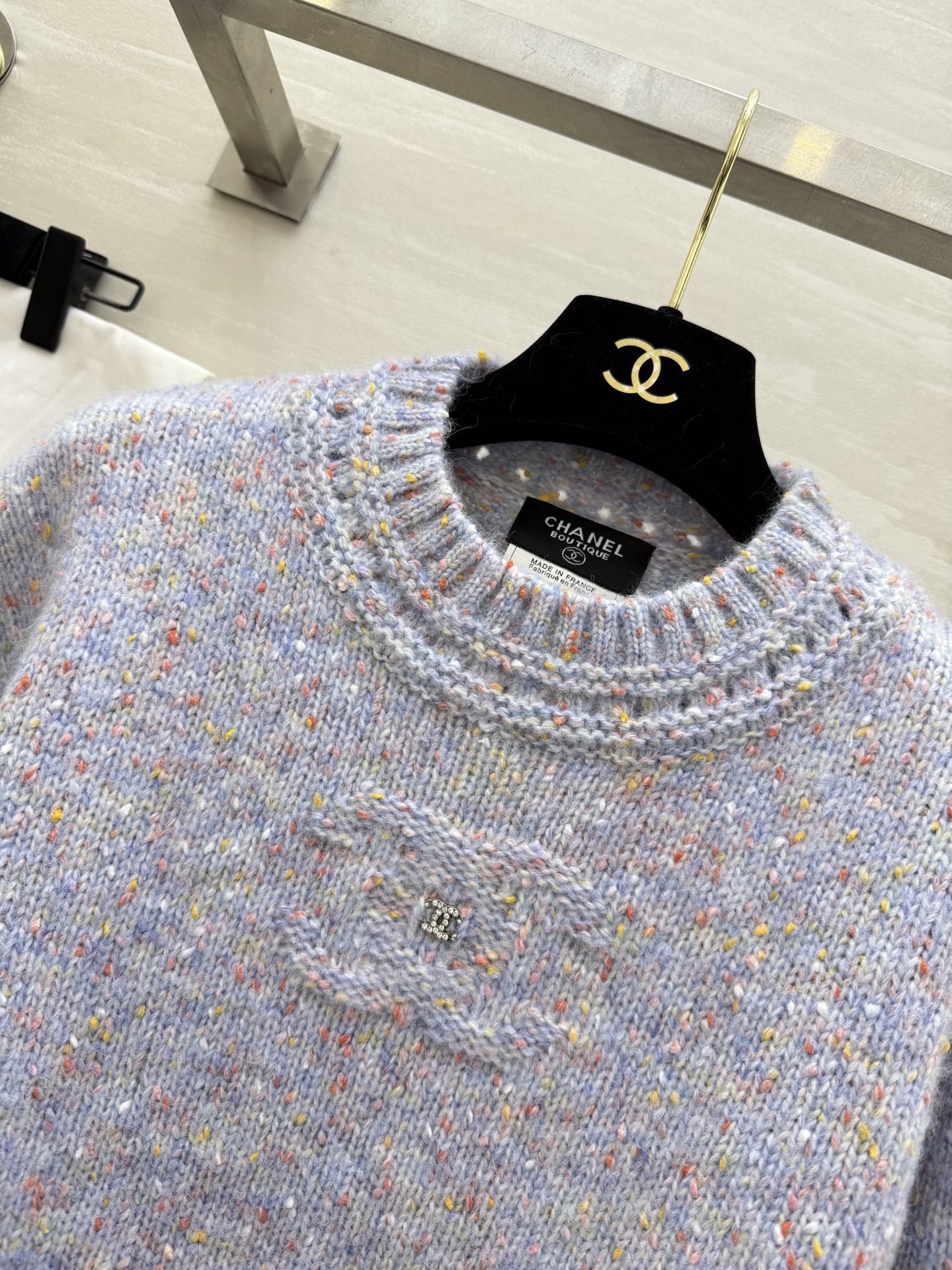 #Chane♡新款 羊绒套头毛衣 高品质定制 现货首发size：36/38/40（38码肩宽：50，胸围