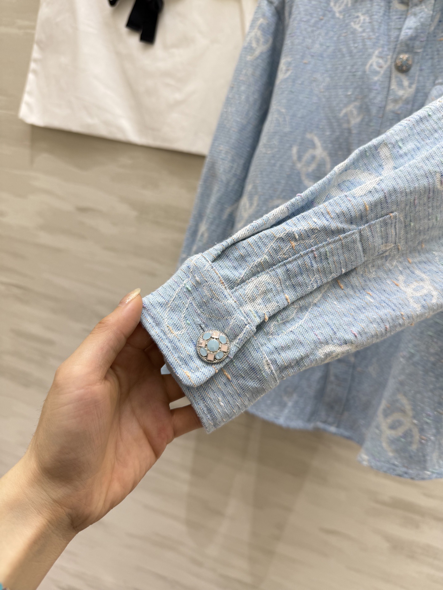 #Chane♡新款 牛仔衬衣 高品质定制 现货首发size：36/38/40（36码肩宽：45，胸围：1