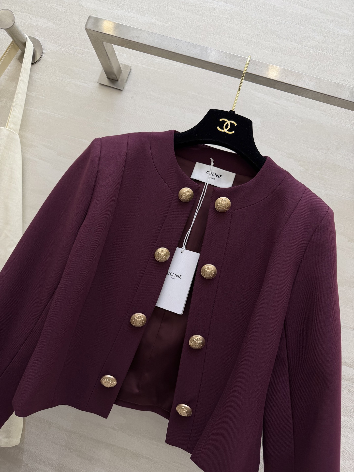 #Celin♡²⁶早春新款 双排金扣外套 高品质定制 现货首发size：S/M/L/XL（s码肩宽：38