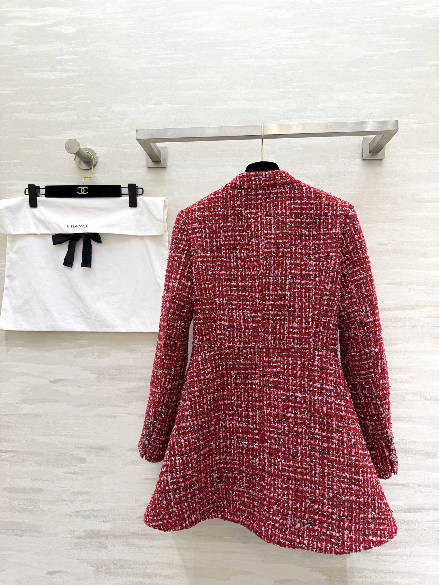 #Chane♡²⁶早春新款 编织花呢长袖连衣裙 定制软花呢面料精致高级 高品质定制 现货首发size：S