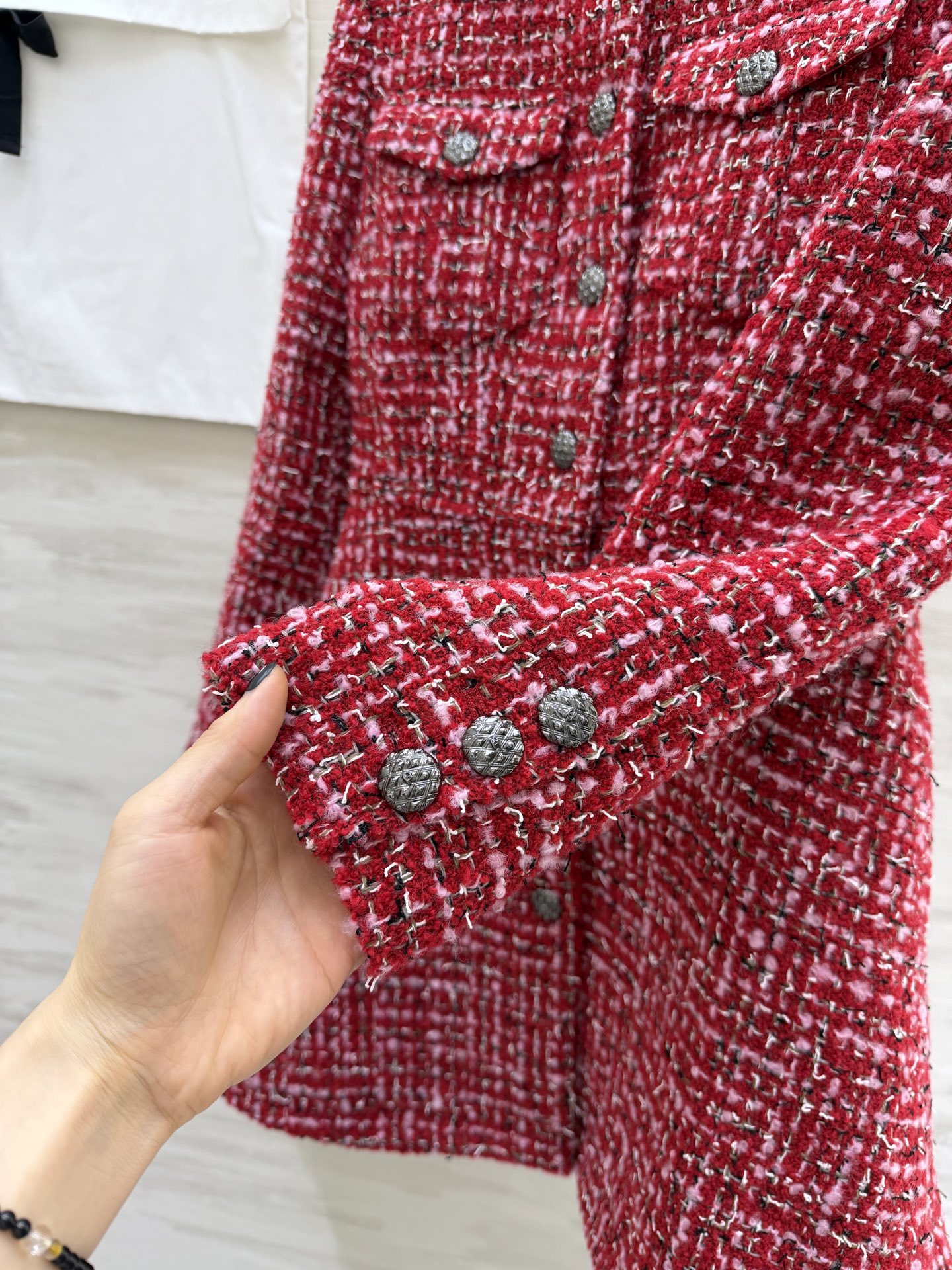 #Chane♡²⁶早春新款 编织花呢长袖连衣裙 定制软花呢面料精致高级 高品质定制 现货首发size：S