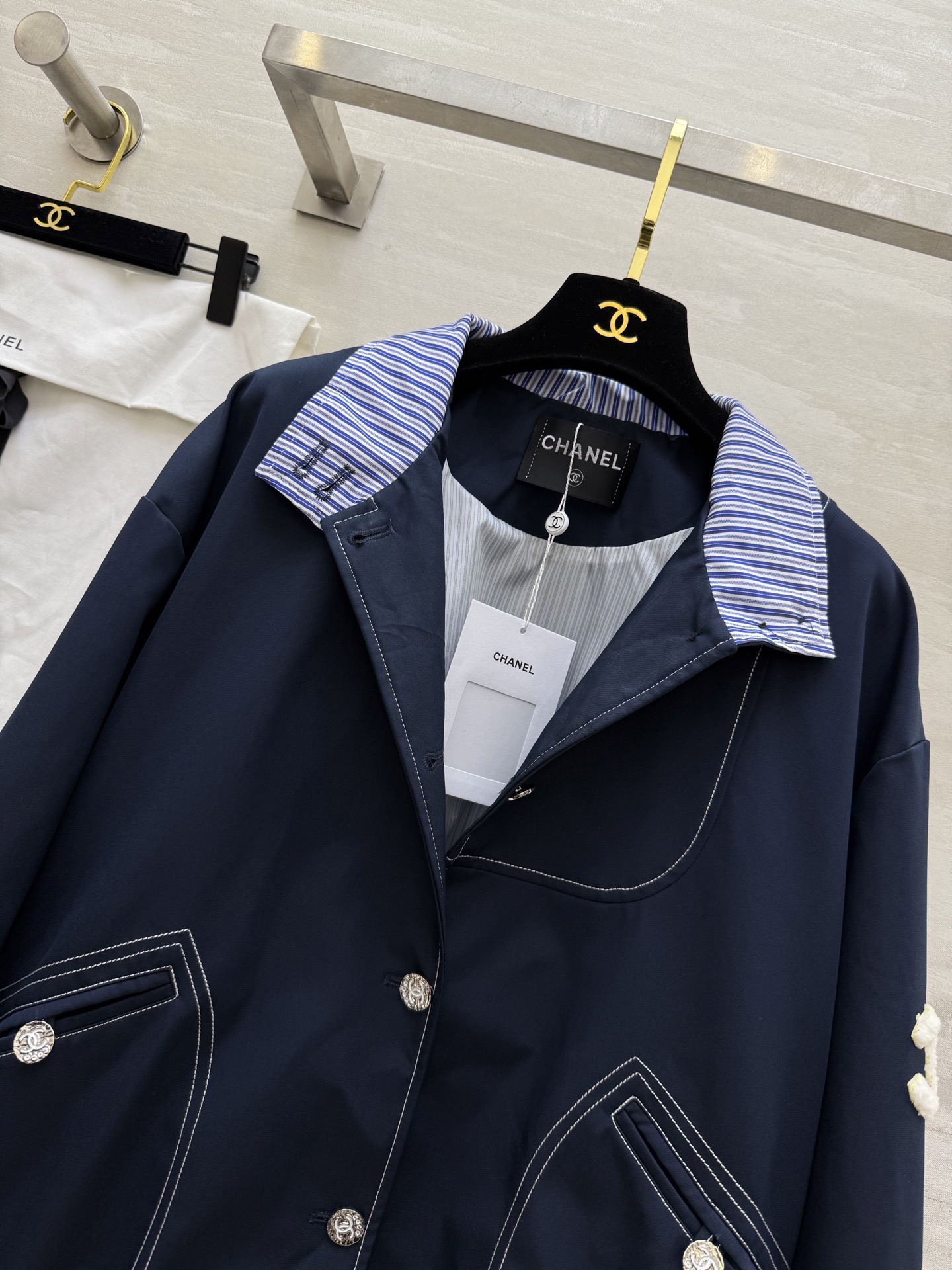 #Chane♡新款 中古系列 牛仔夹克外套 高品质定制 现货首发size：36/38/40（38码肩宽：