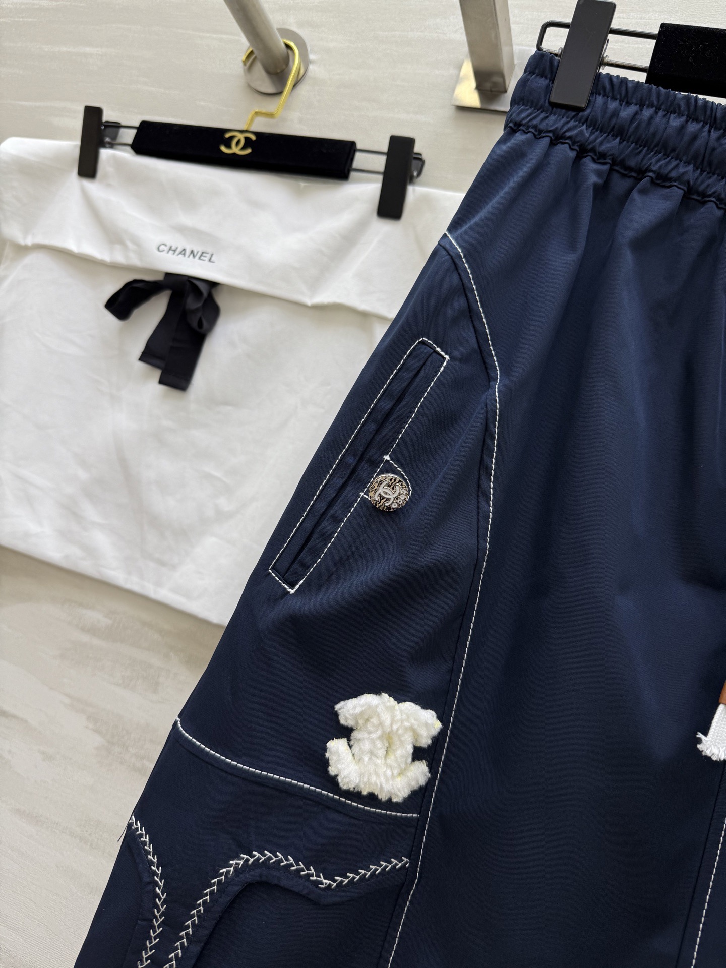 #Chane♡新款 中古系列 牛仔半裙 高品质 现货首发size：36/38/40（38码弹力腰围：72