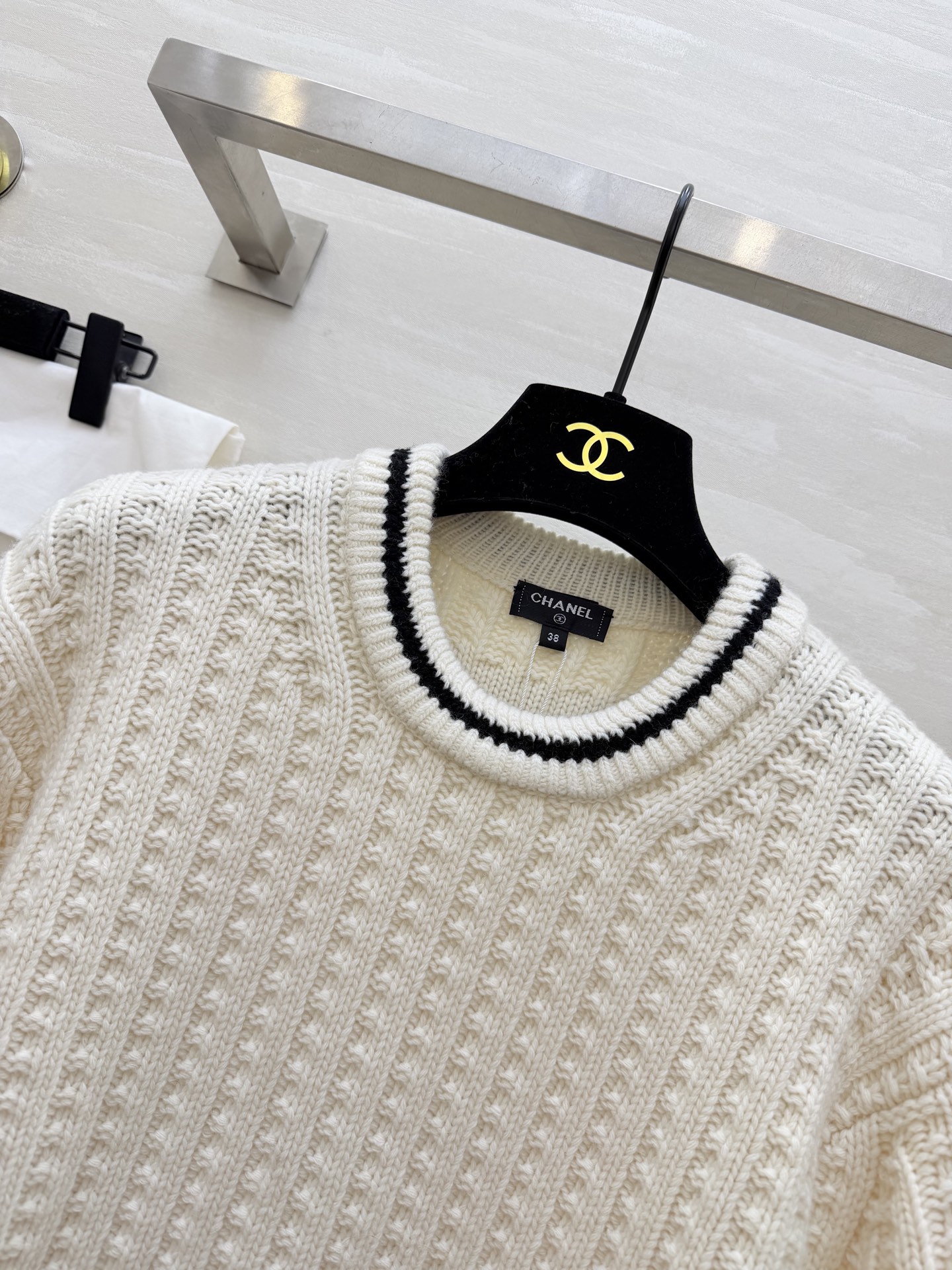 #Chane♡滑雪系列 圆领套头长袖毛衣 王一博同款 原版开发 高品质定制 现货供应size：36/38