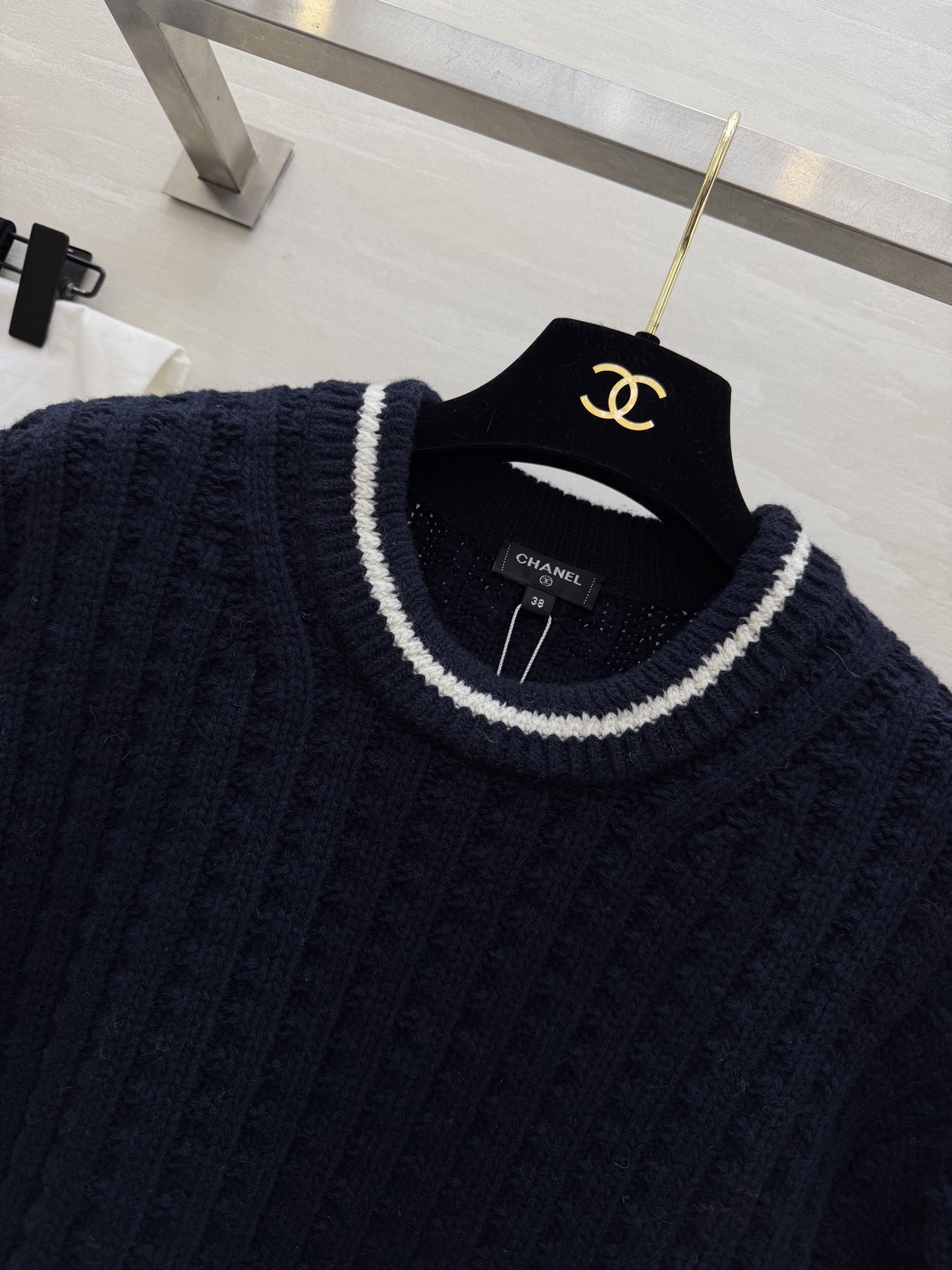 #Chane♡滑雪系列 圆领套头长袖毛衣 王一博同款 原版开发 高品质定制 现货供应size：36/38