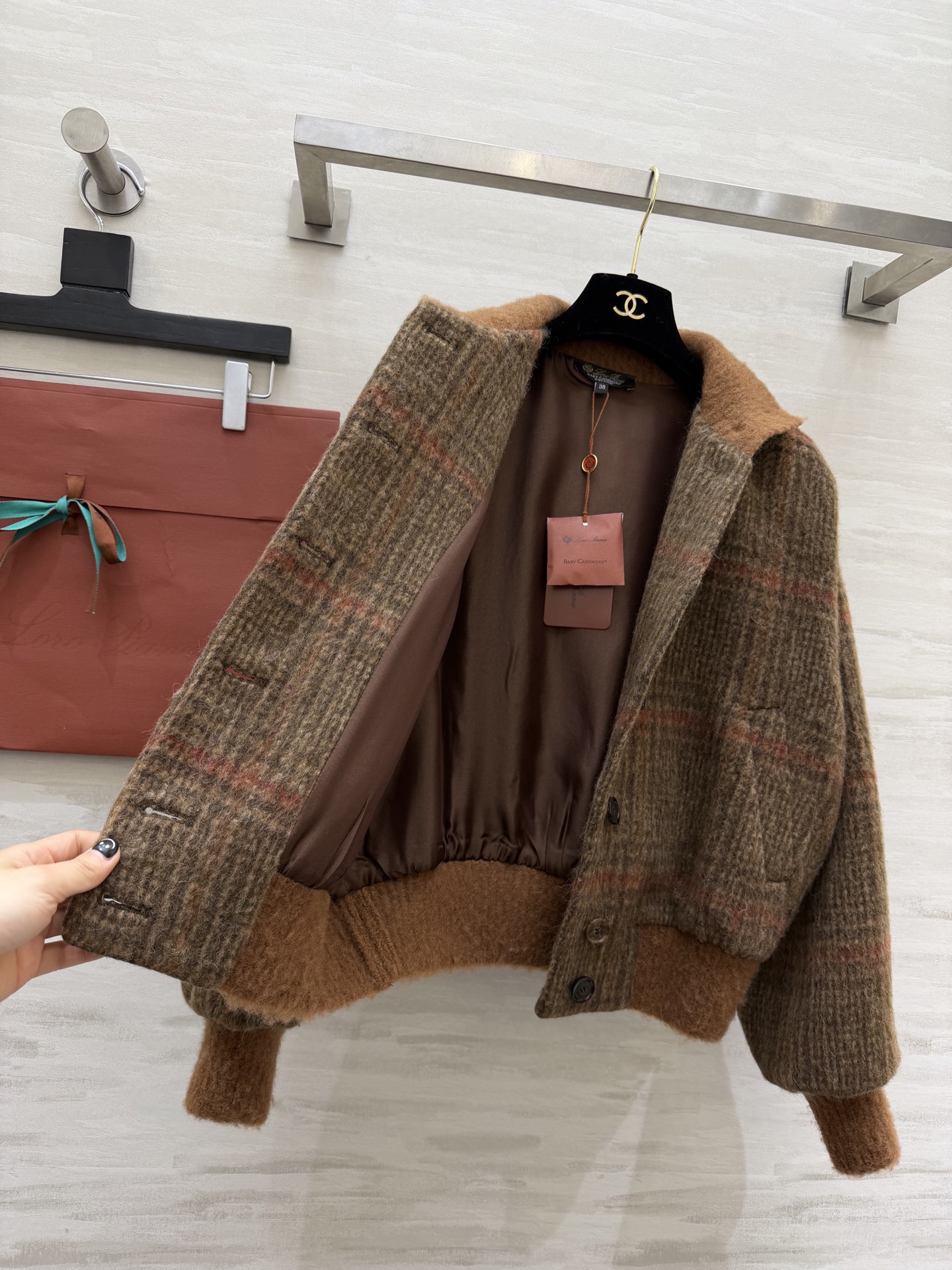 #Loro Pian♡超绝的拉毛感夹克 原版定制 内里真丝 高品质 现货首发size：36/38/40（