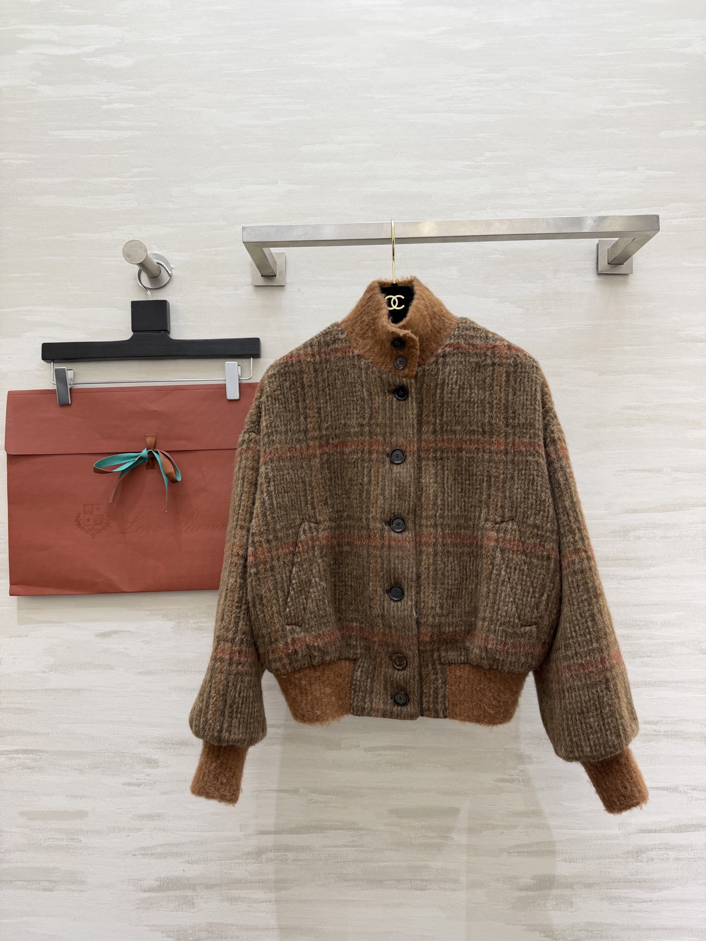 #Loro Pian♡超绝的拉毛感夹克 原版定制 内里真丝 高品质 现货首发size：36/38/40（