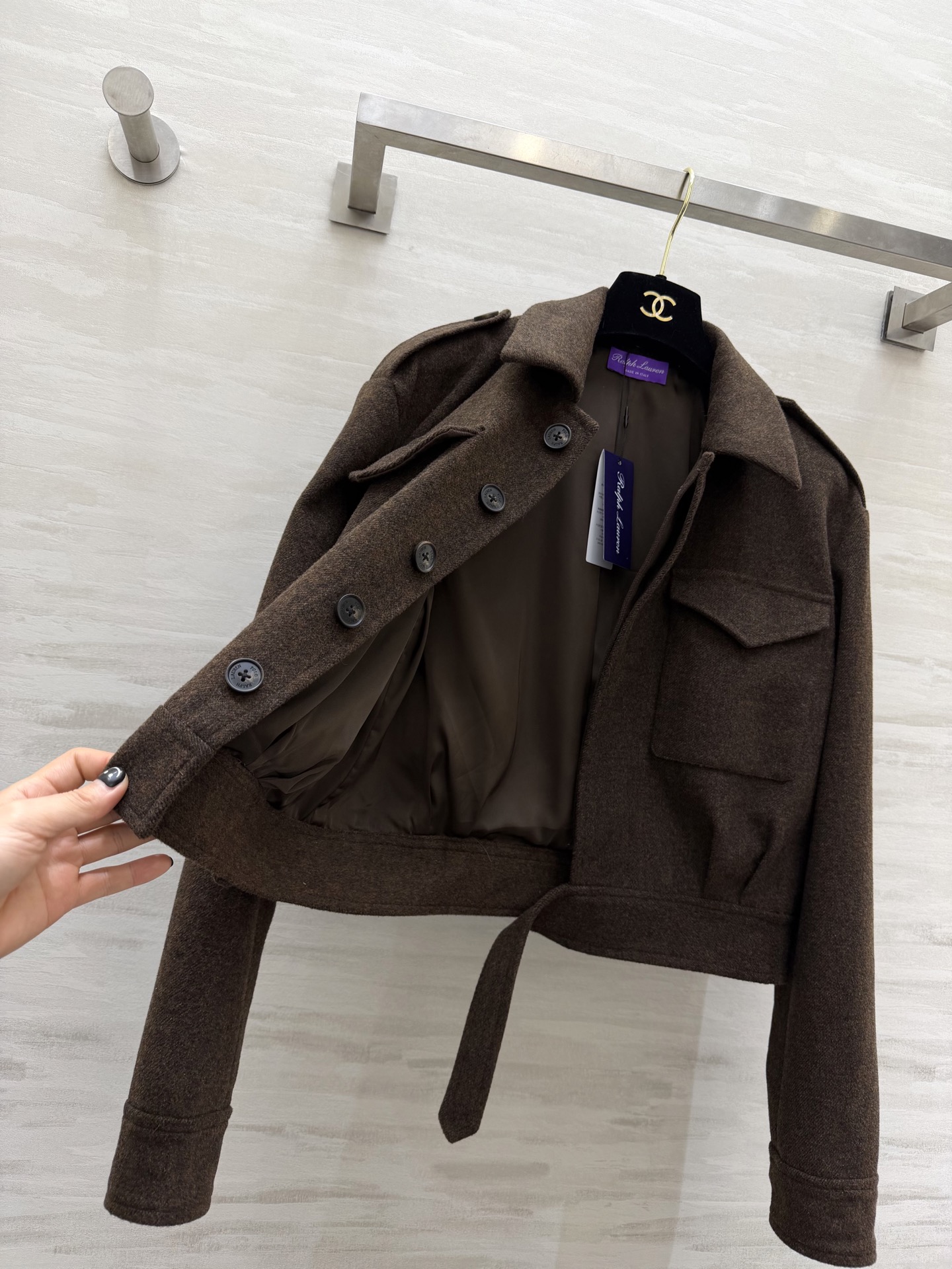 #RalphLaure♡²⁶紫标系列 栗色系夹克外套 低饱和的温柔色调 自带温暖滤镜 短款外套搭配同色系