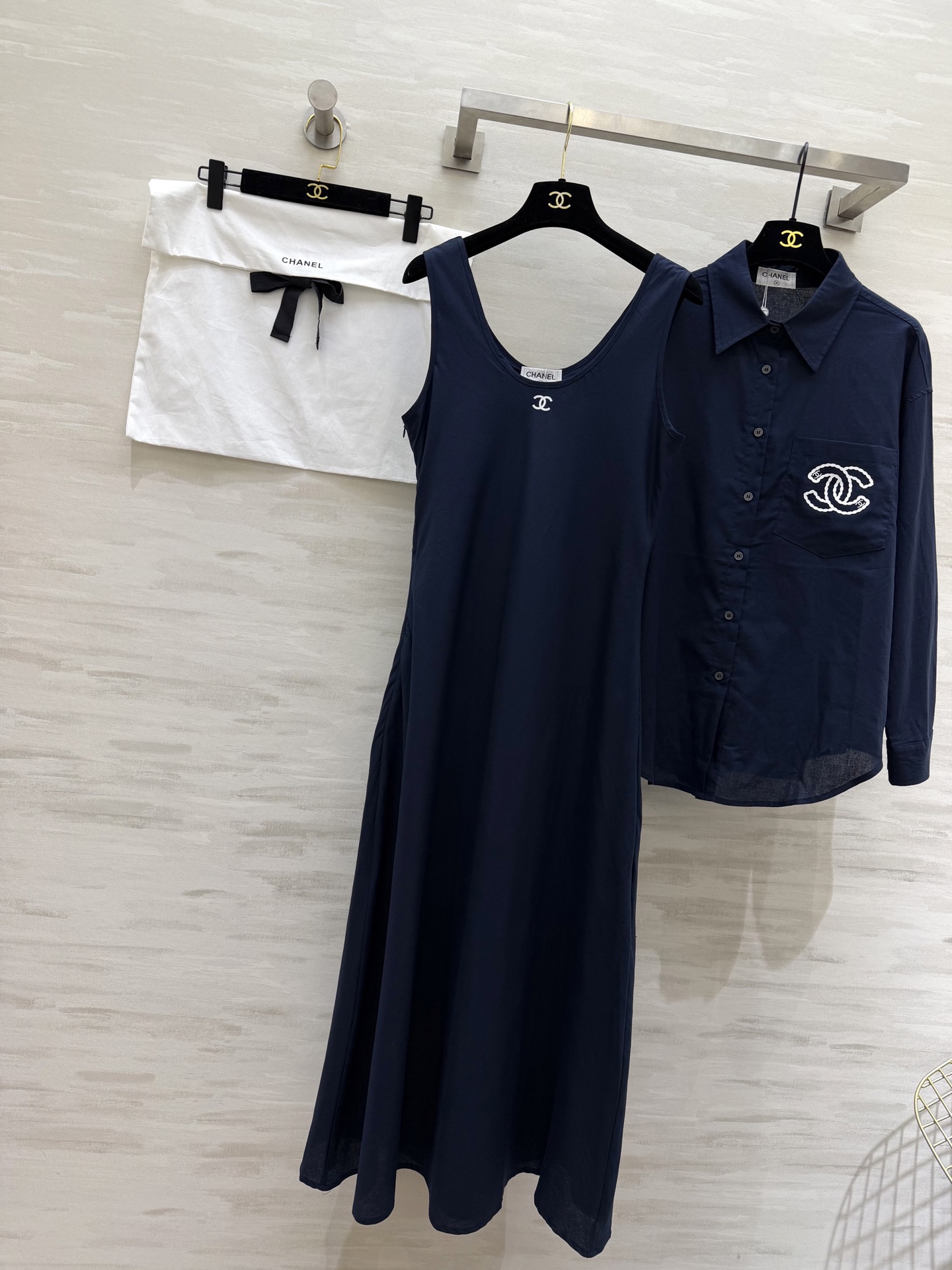 #Chane♡²⁶度假系列⛱️ 翻领棉麻衬衣➕无袖背心裙 高级时髦 定制亚麻质地 高品质 分开发售 si