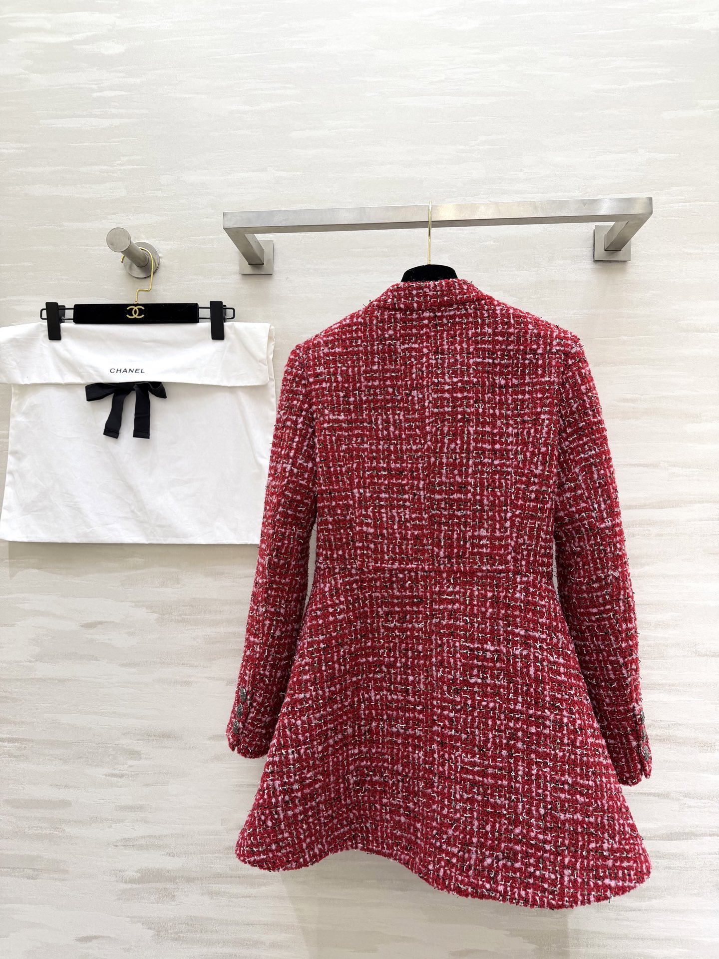 #Chane♡²⁶早春新款 编织花呢长袖连衣裙 定制软花呢面料精致高级 高品质定制 现货首发size：S