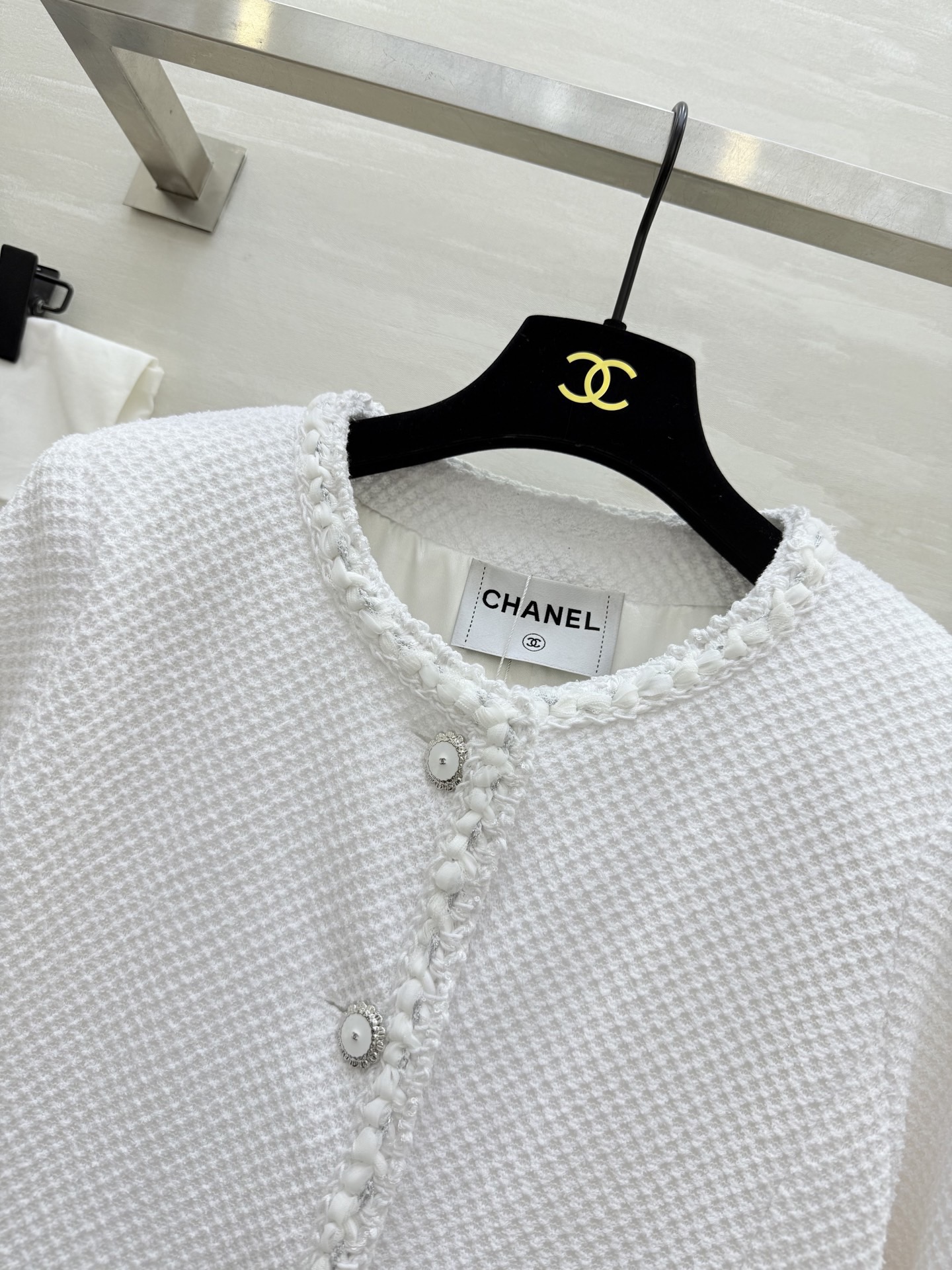 #Chane♡²⁶C粗花呢外套 定制经典粗花呢材质 柔软挺括 精致镶边 优雅复古气质满分 高品质定制 现