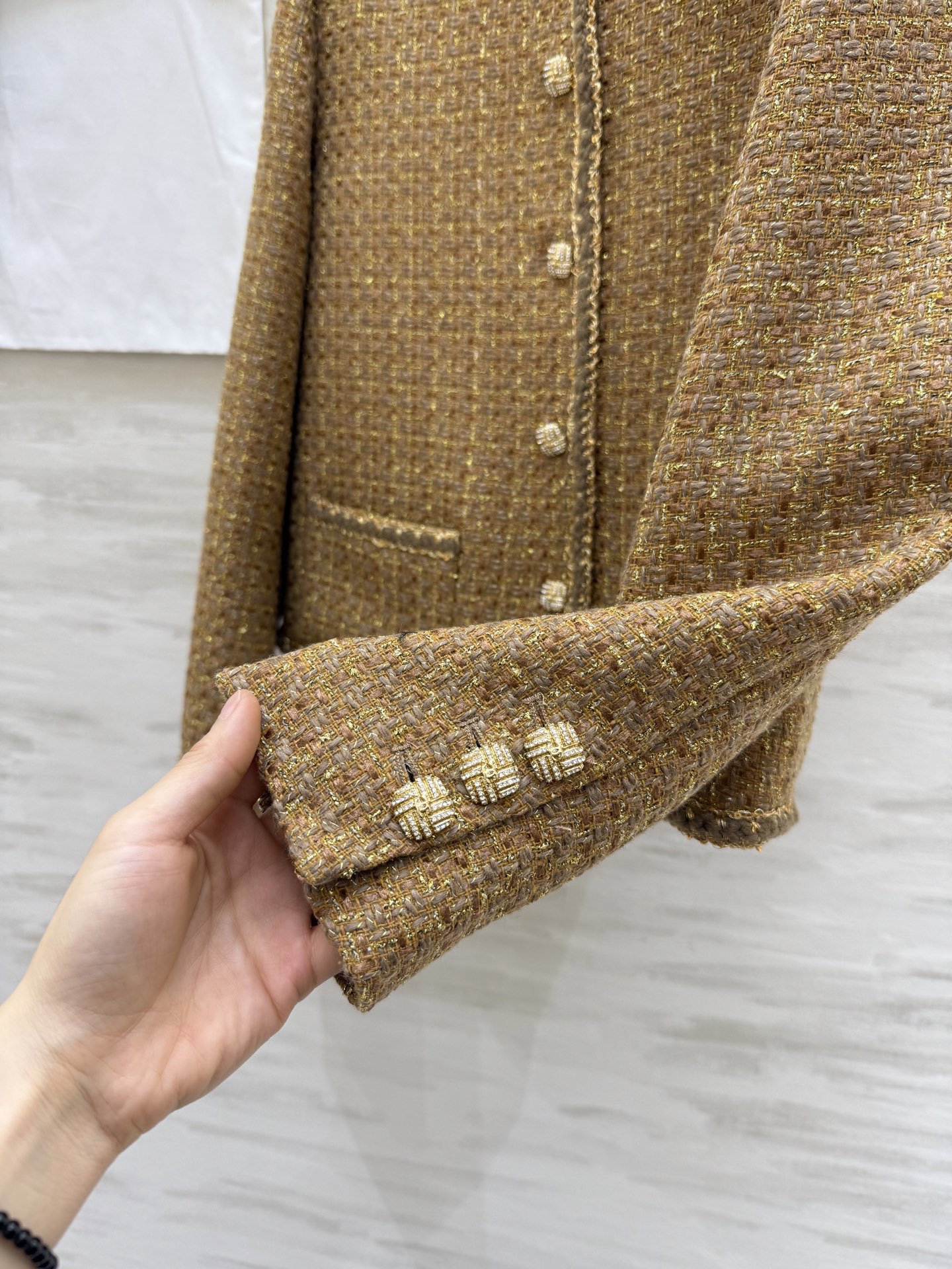 #Chane♡²⁶新款 法式名媛 编织花呢外套 高品质定制 现货首发size：S/M/L（s码肩宽：38