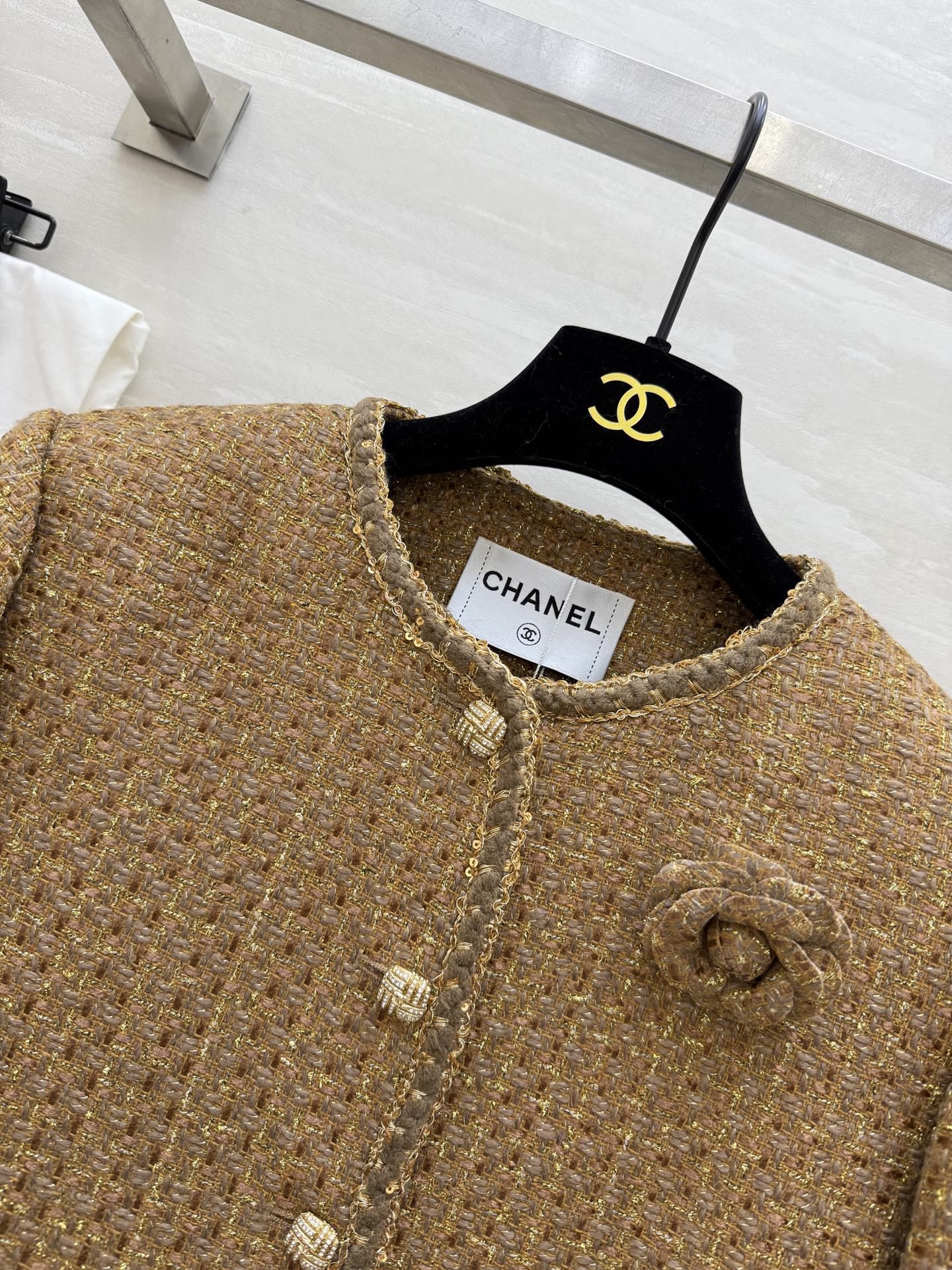 #Chane♡²⁶新款 法式名媛 编织花呢外套 高品质定制 现货首发size：S/M/L（s码肩宽：38