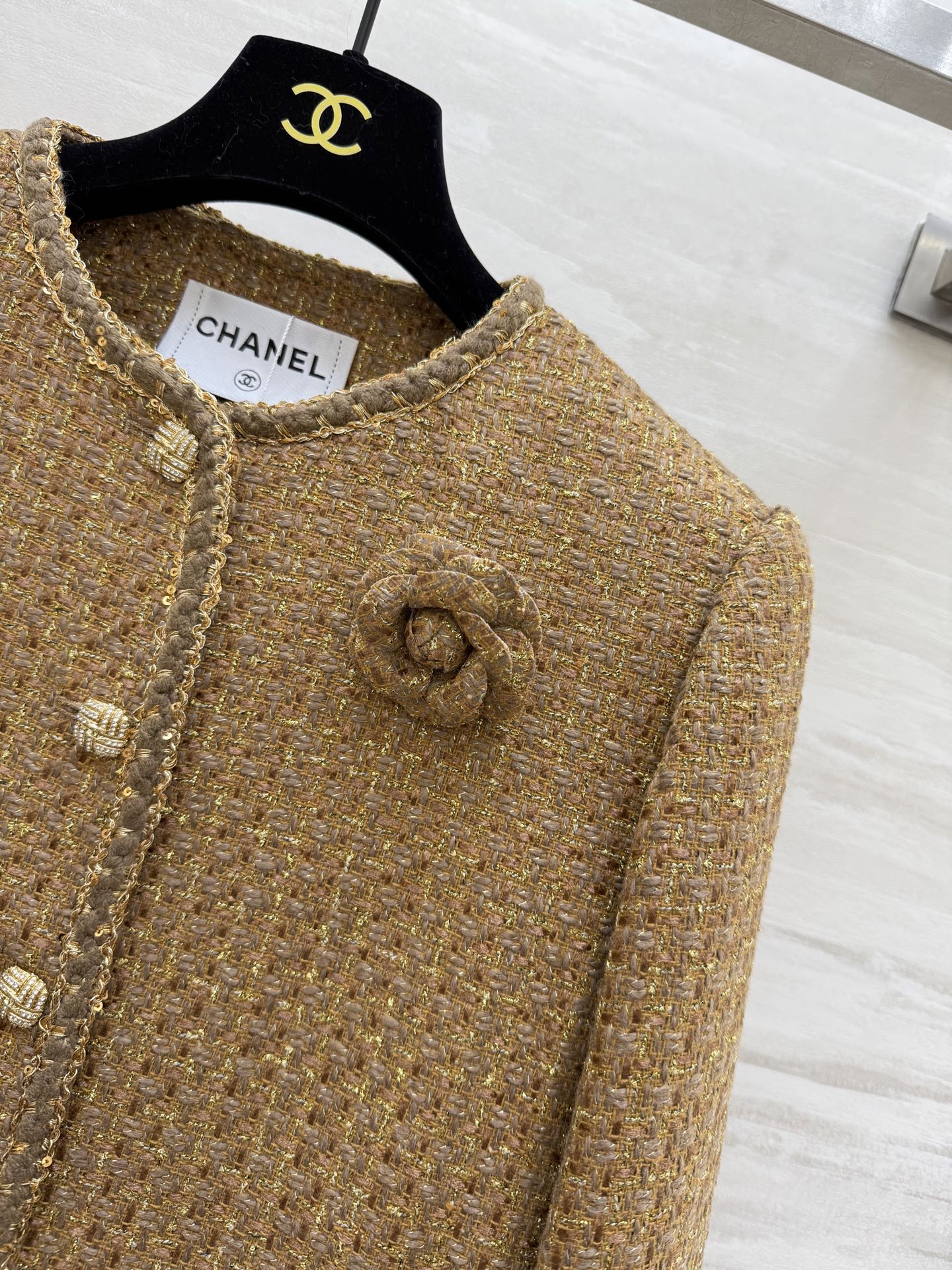 #Chane♡²⁶新款 法式名媛 编织花呢外套 高品质定制 现货首发size：S/M/L（s码肩宽：38