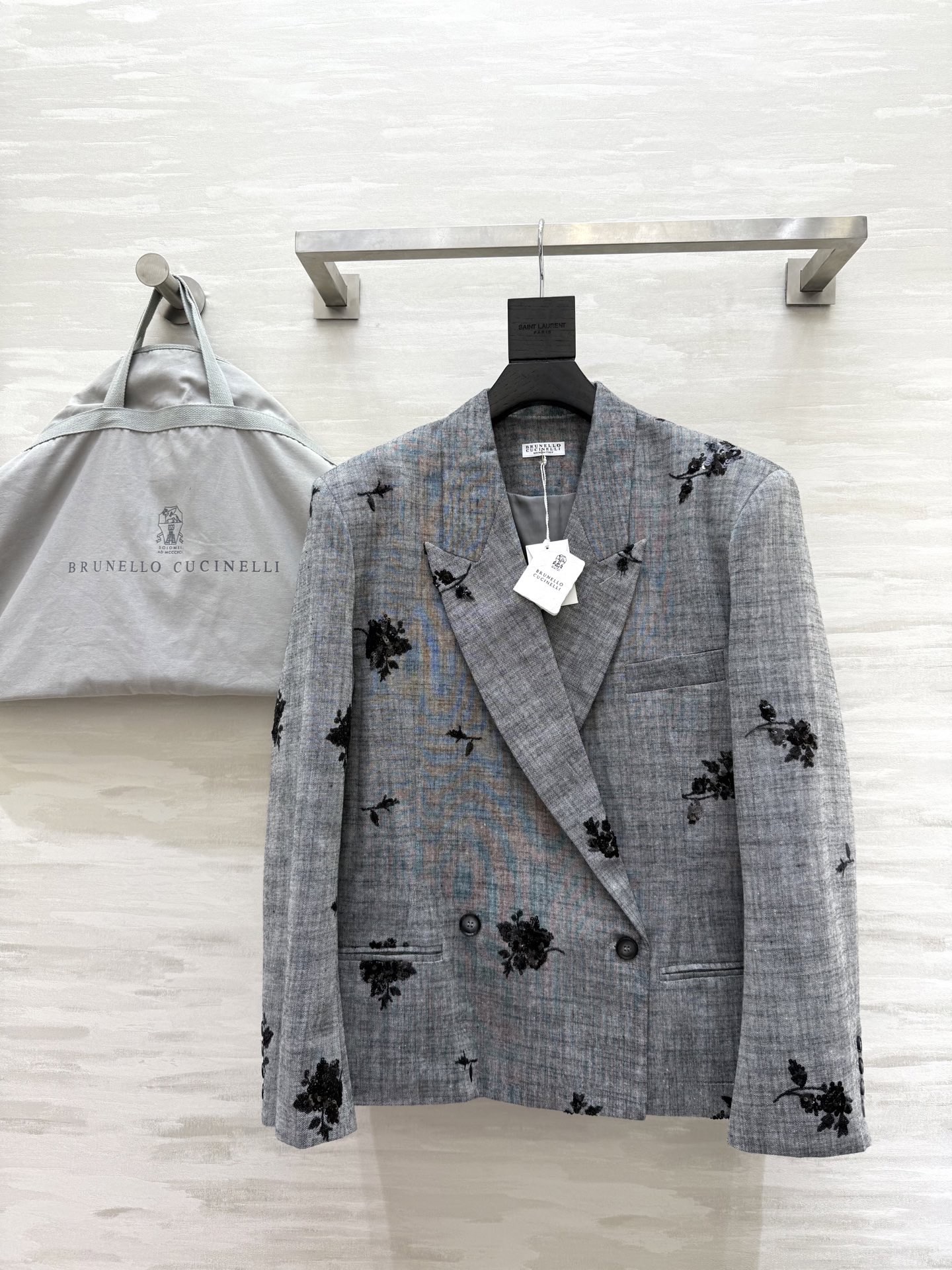 NO:735376,#BC New Heavy Industry Beaded Cotton and Linen Suit Jacket, High Quality Customized, Ready Available, SizeS/M/L (S Size Shoulder Width 48, Bust 112, Length 74,, Jackets & Coats, Business Suit,19860909#BC新款 重工钉珠棉麻西装外套 高品质定制 现货首发sizeS/M/L（s码肩宽48,胸围112,衣长74,,jackets & coats,business suit,,Women's clothing