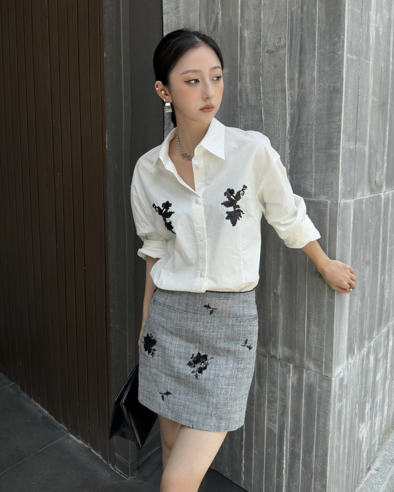 #BC新款 重工钉珠棉麻半裙 高品质定制 现货首发size：S/M/L（s码半裙腰围：70，裙长：36）