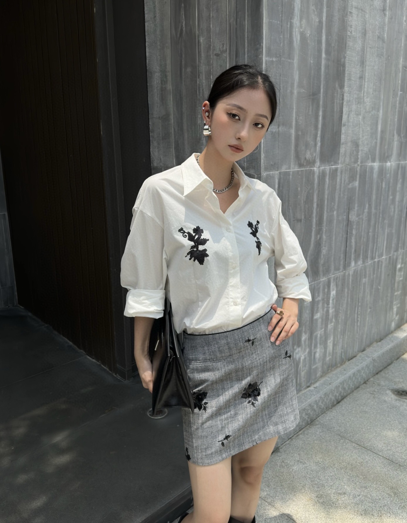 #BC新款 重工钉珠棉麻半裙 高品质定制 现货首发size：S/M/L（s码半裙腰围：70，裙长：36）