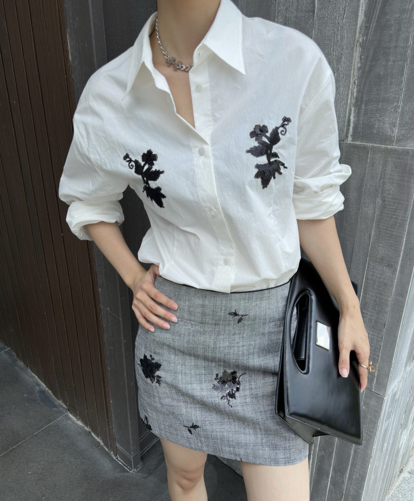 #BC新款 重工钉珠棉麻半裙 高品质定制 现货首发size：S/M/L（s码半裙腰围：70，裙长：36）