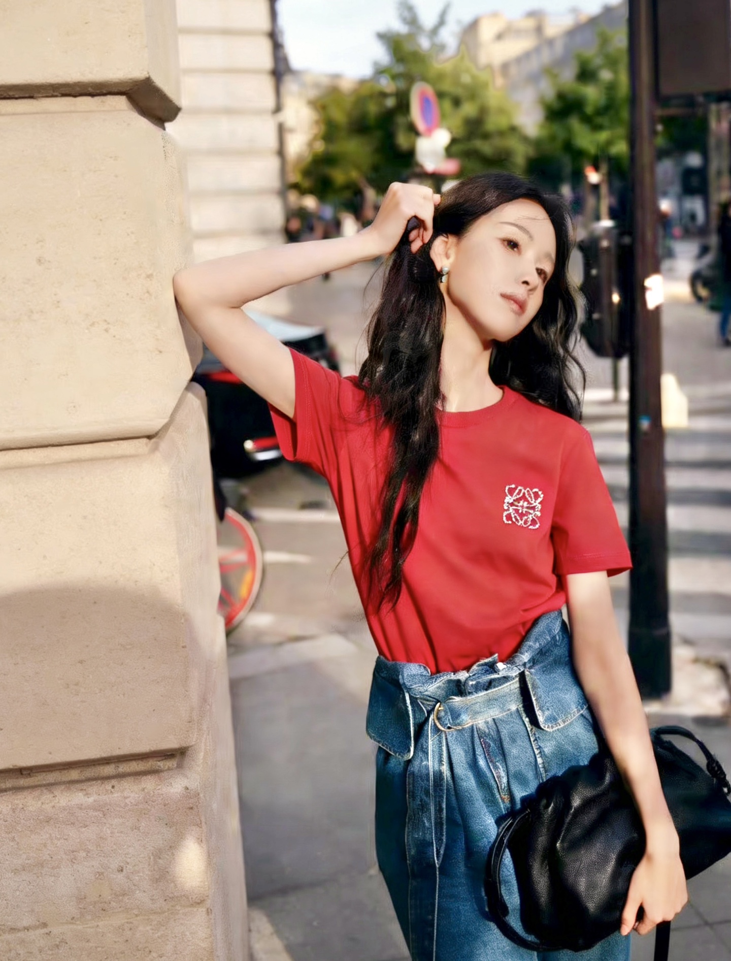 #Loew♡²⁶春夏新款 重工logo钉珠短袖T恤 高品质定制 现货首发size：S/M/L（s码肩宽：