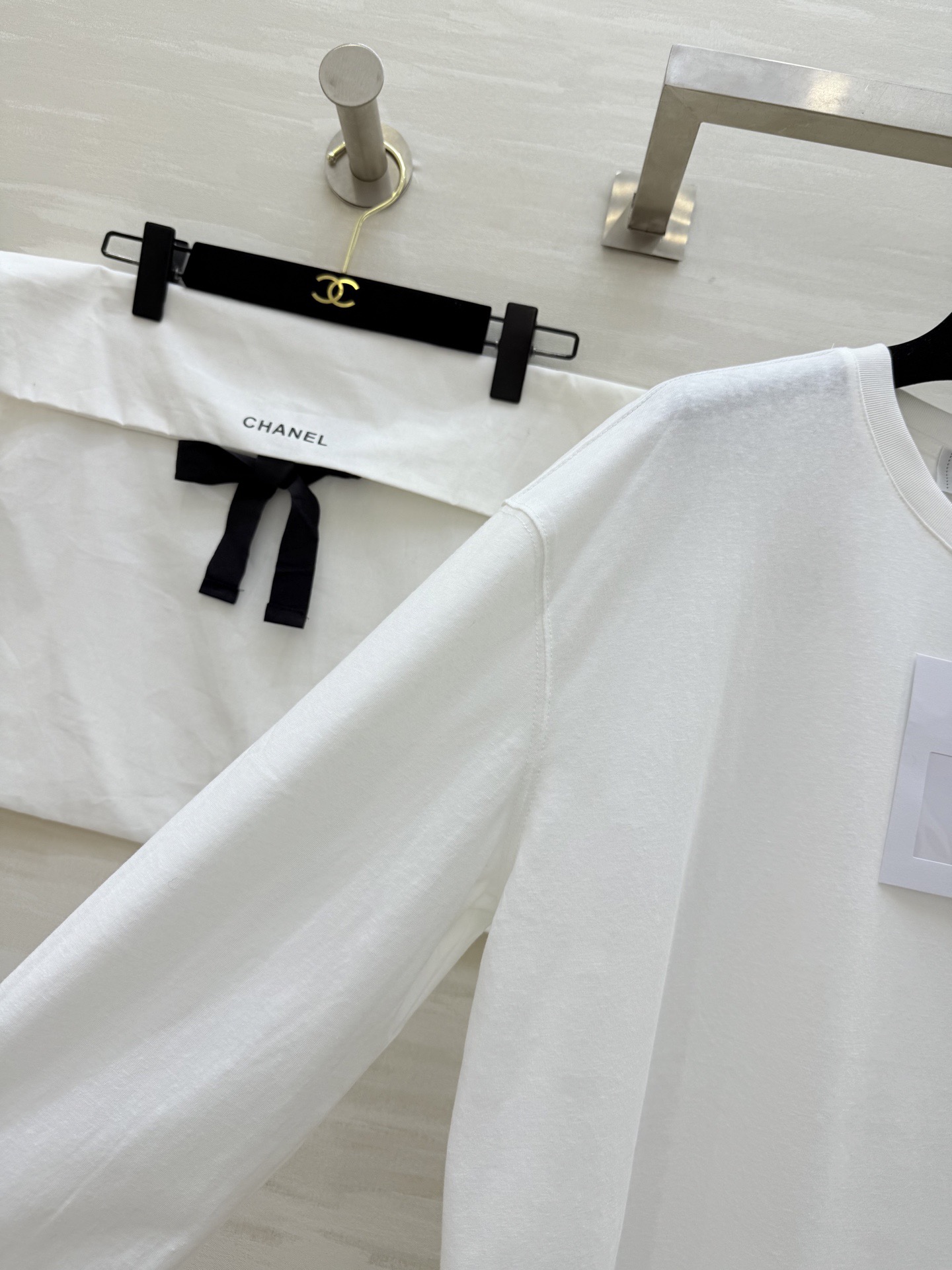 #Chane♡²⁶新款 小香刺绣🪡长袖上衣 高品质定制 现货首发size：S/M/L（M码肩宽：53，胸